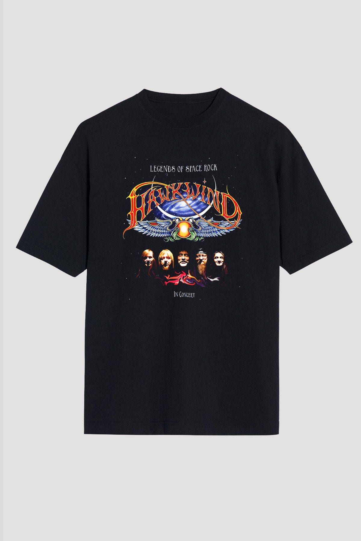 Hawkwind Siyah Unisex Oversize Tişört T-Shirt