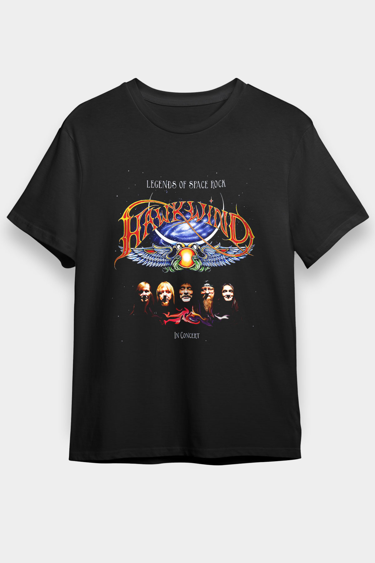 Hawkwind Siyah Unisex Tişört T-Shirt - TişörtFabrikası