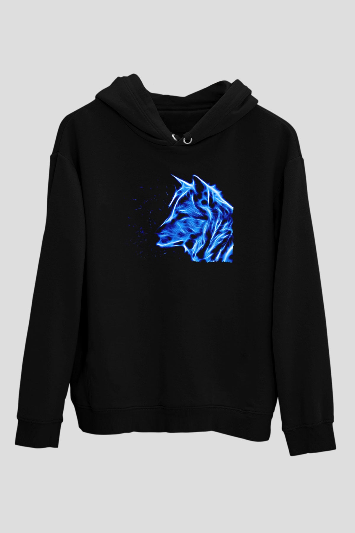 Hayalet KurtSiyah  Unisex Hoodie