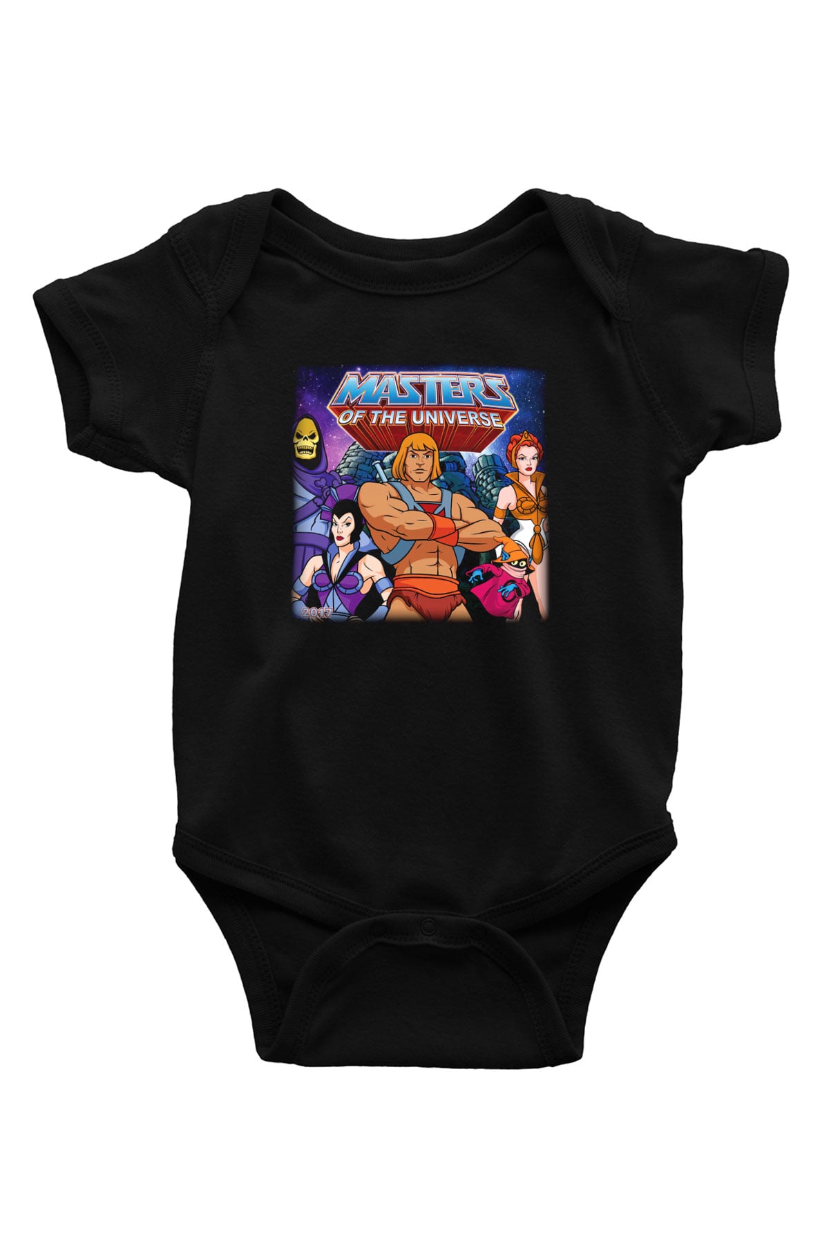 He-Man and the Masters of Universe Baskılı Siyah Bebek Body - Zıbın