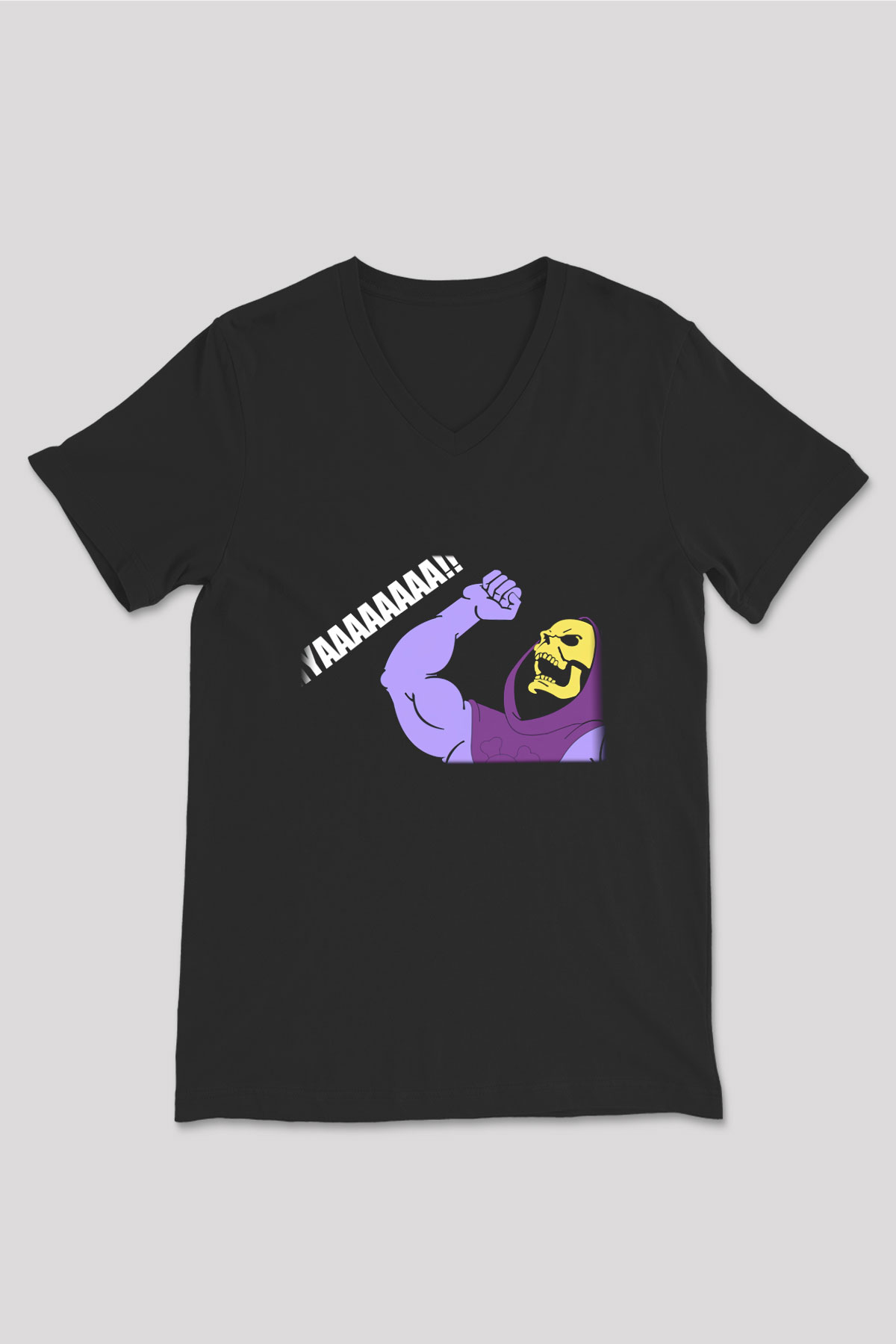 He-Man and the Masters of Universe Siyah Unisex V Yaka Tişört