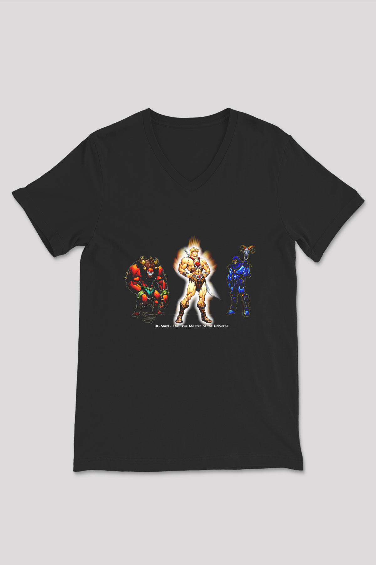 He-Man and the Masters of Universe Siyah Unisex V Yaka Tişört