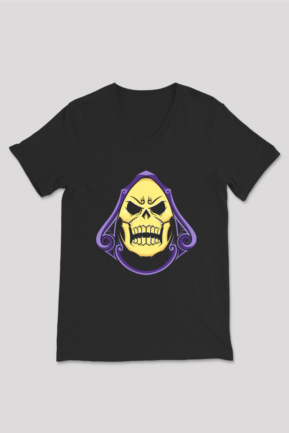 He-Man and the Masters of Universe Siyah Unisex V Yaka Tişört
