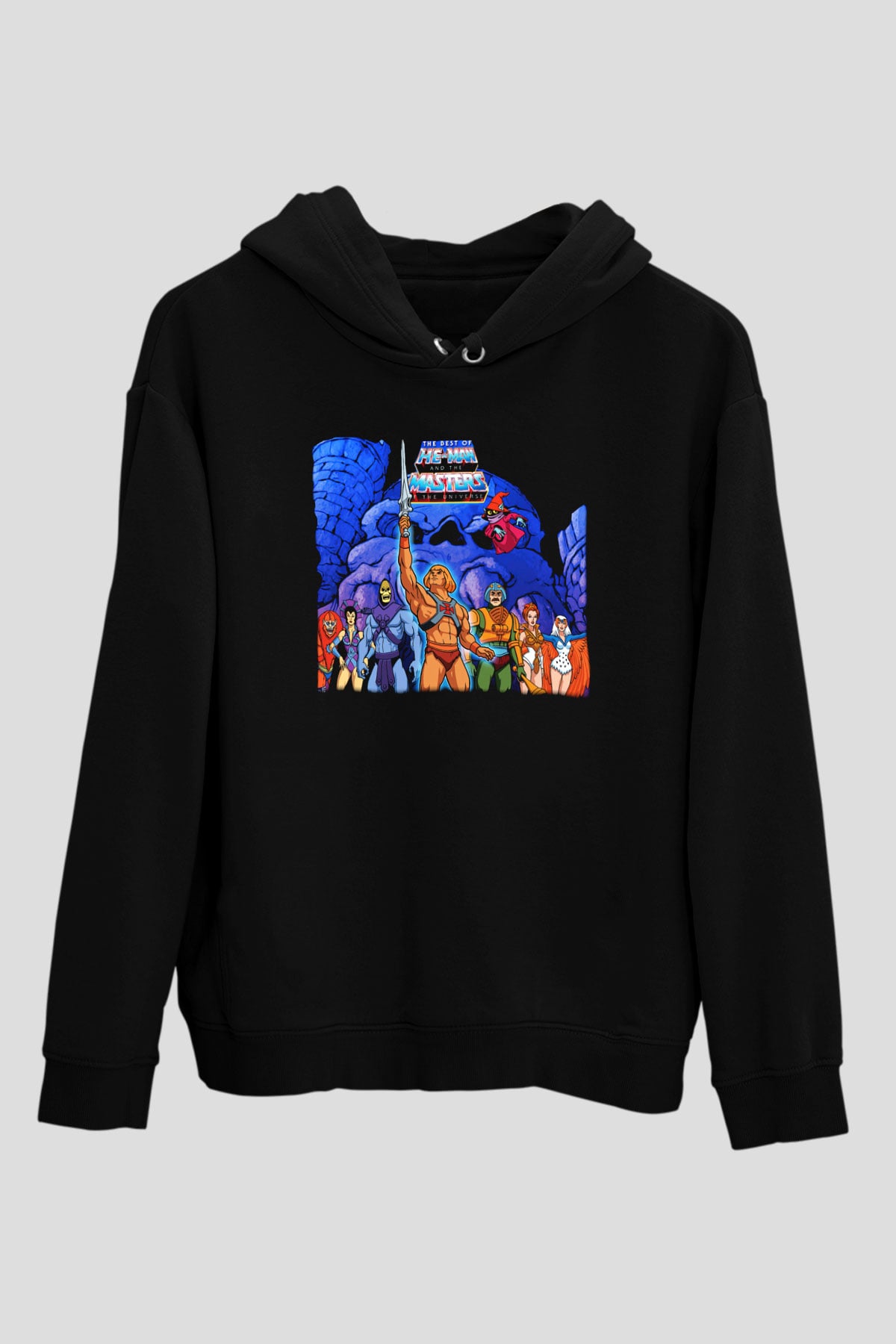 He-Man and the Masters of Universe Siyah Unisex Kapüşonlu Sweatshirt