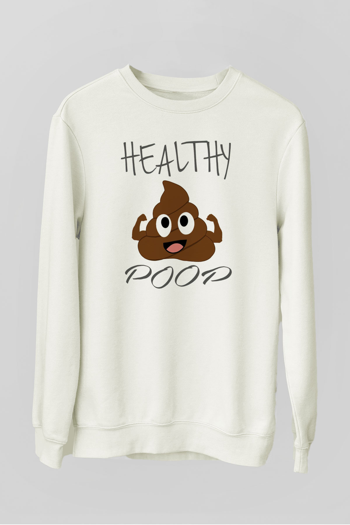 Heathy Baskılı Unisex Beyaz  Sweatshirt