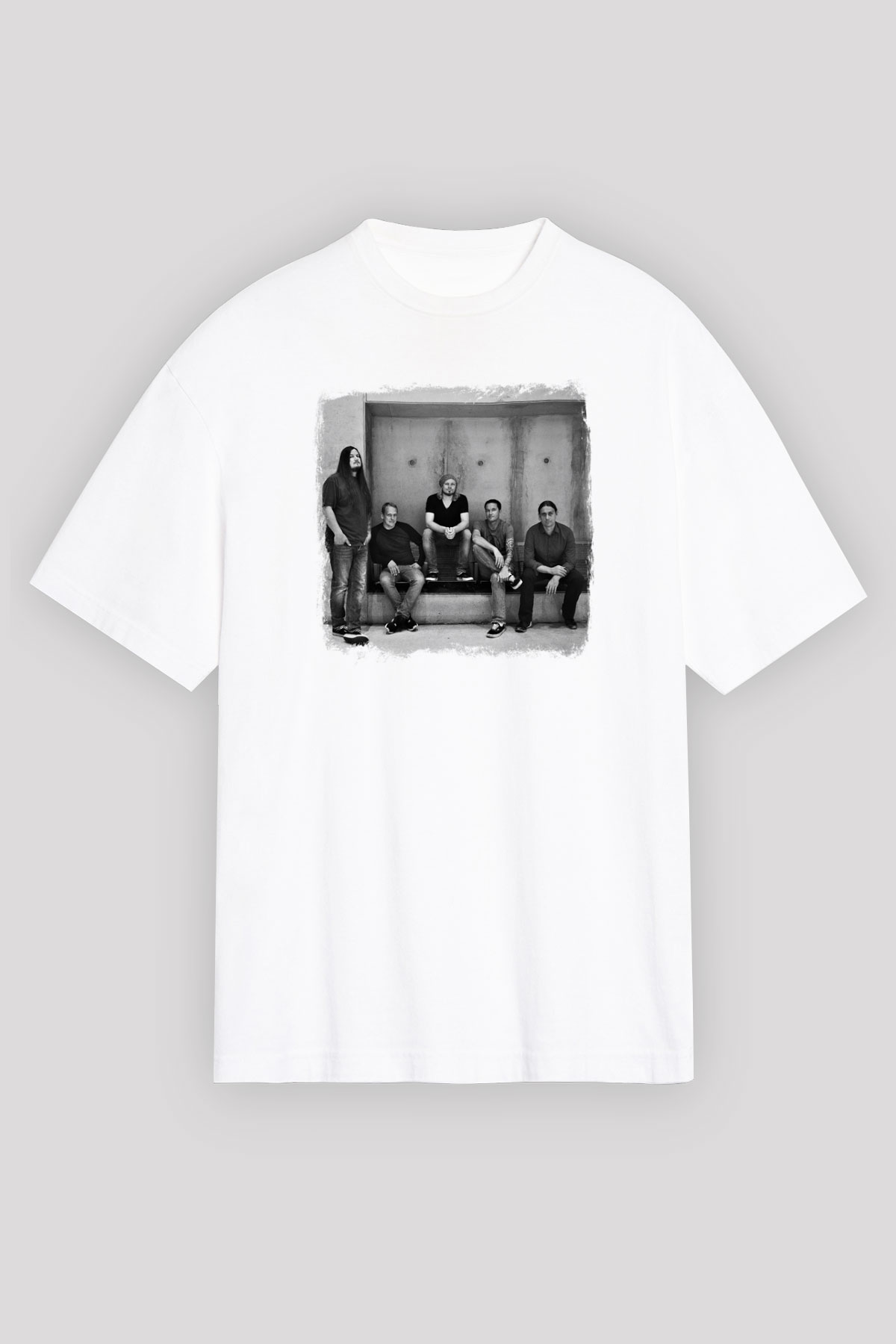 Heaven Shall Burn Baskılı Unisex Beyaz Oversize Tişört