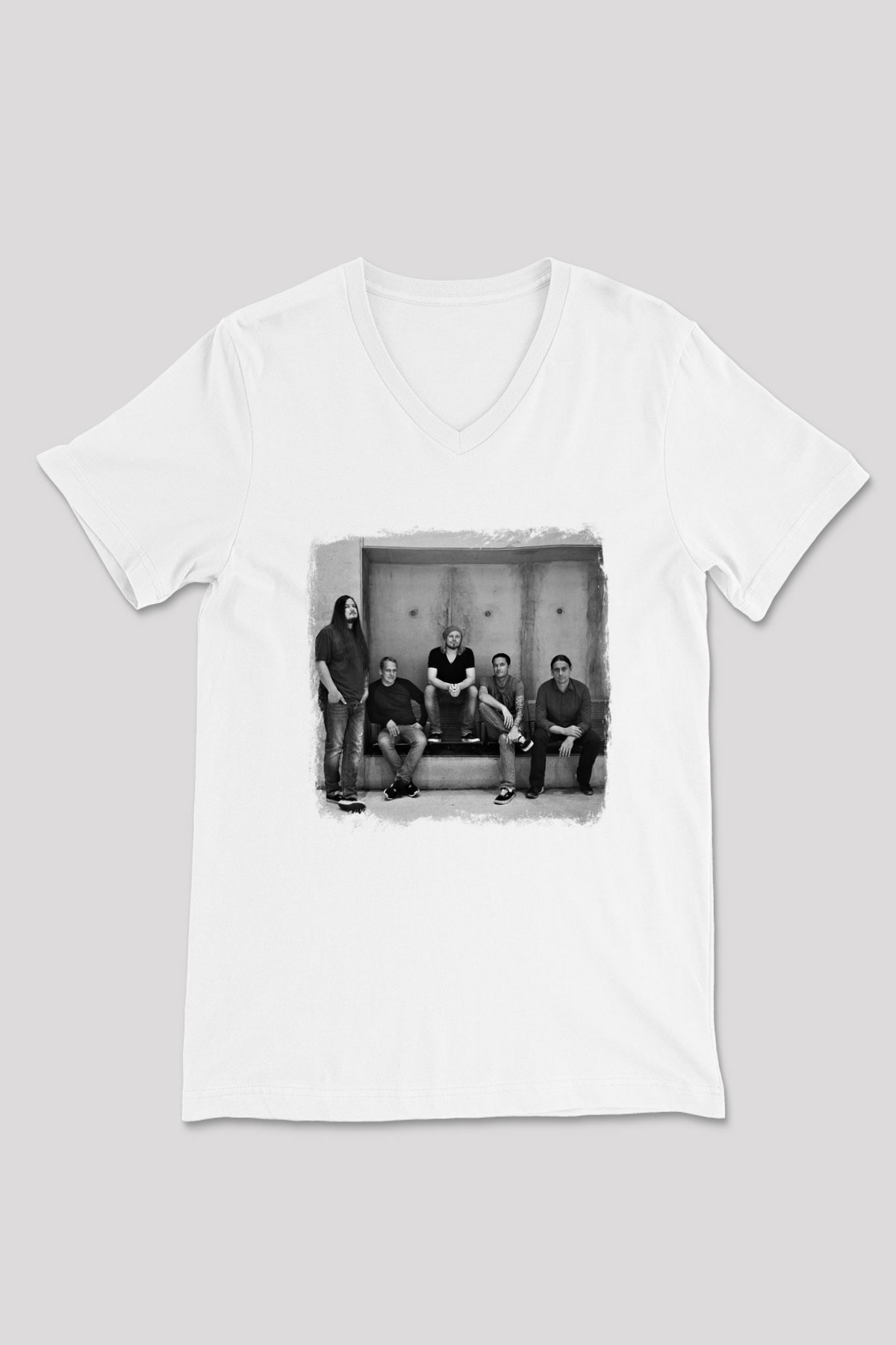 Heaven Shall Burn Baskılı Unisex Beyaz V Yaka Tişört