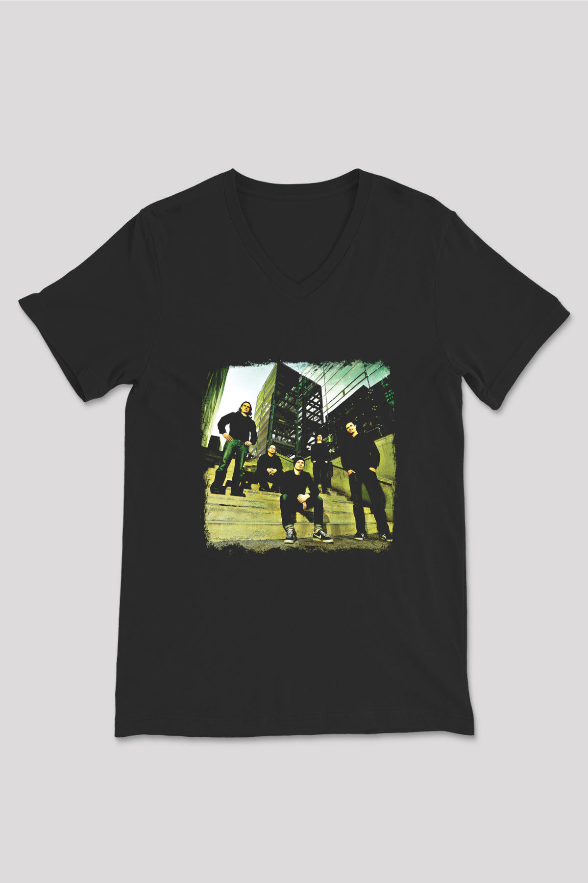 Heaven Shall Burn Baskılı Unisex Siyah V Yaka Tişört
