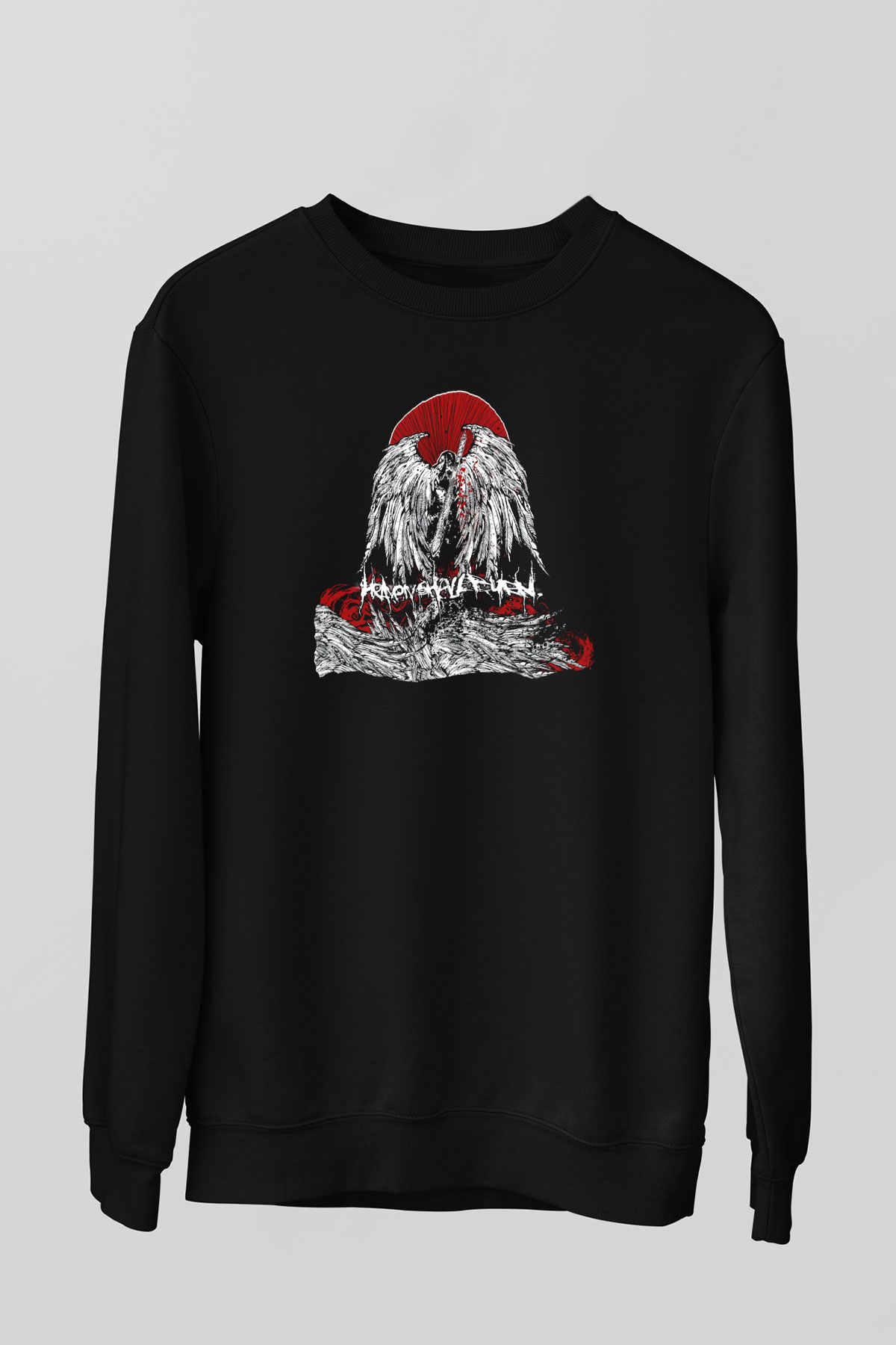Heaven Shall Burn Siyah Unisex Sweatshirt