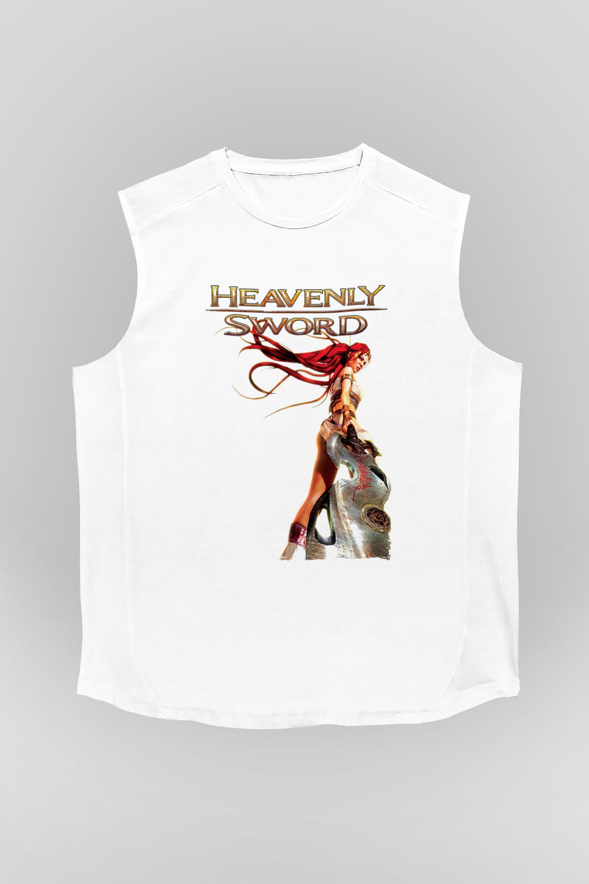 Heavenly Sword Beyaz Unisex Kolsuz Tişört