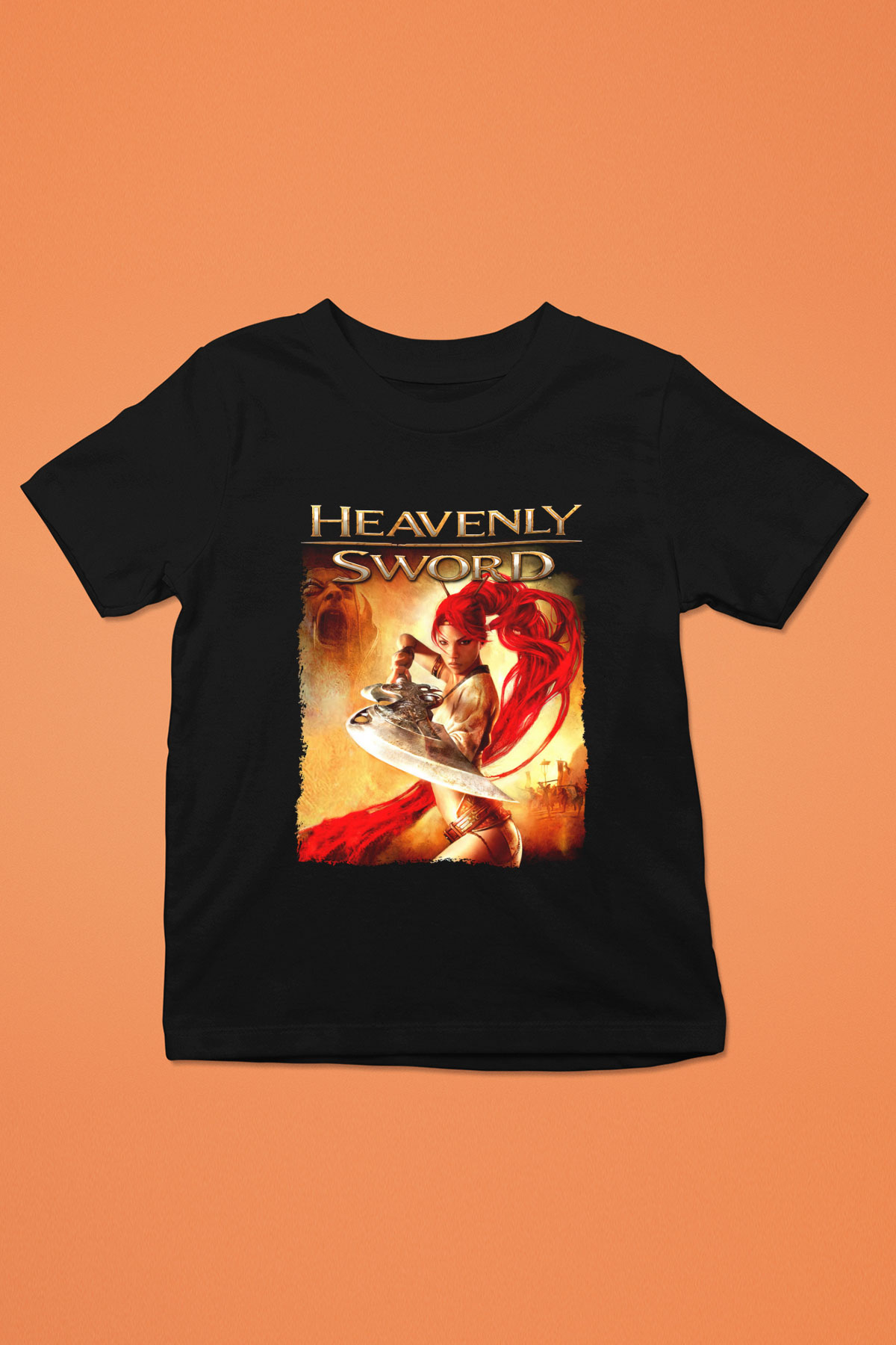 Heavenly Sword Siyah Unisex Çocuk Tişört