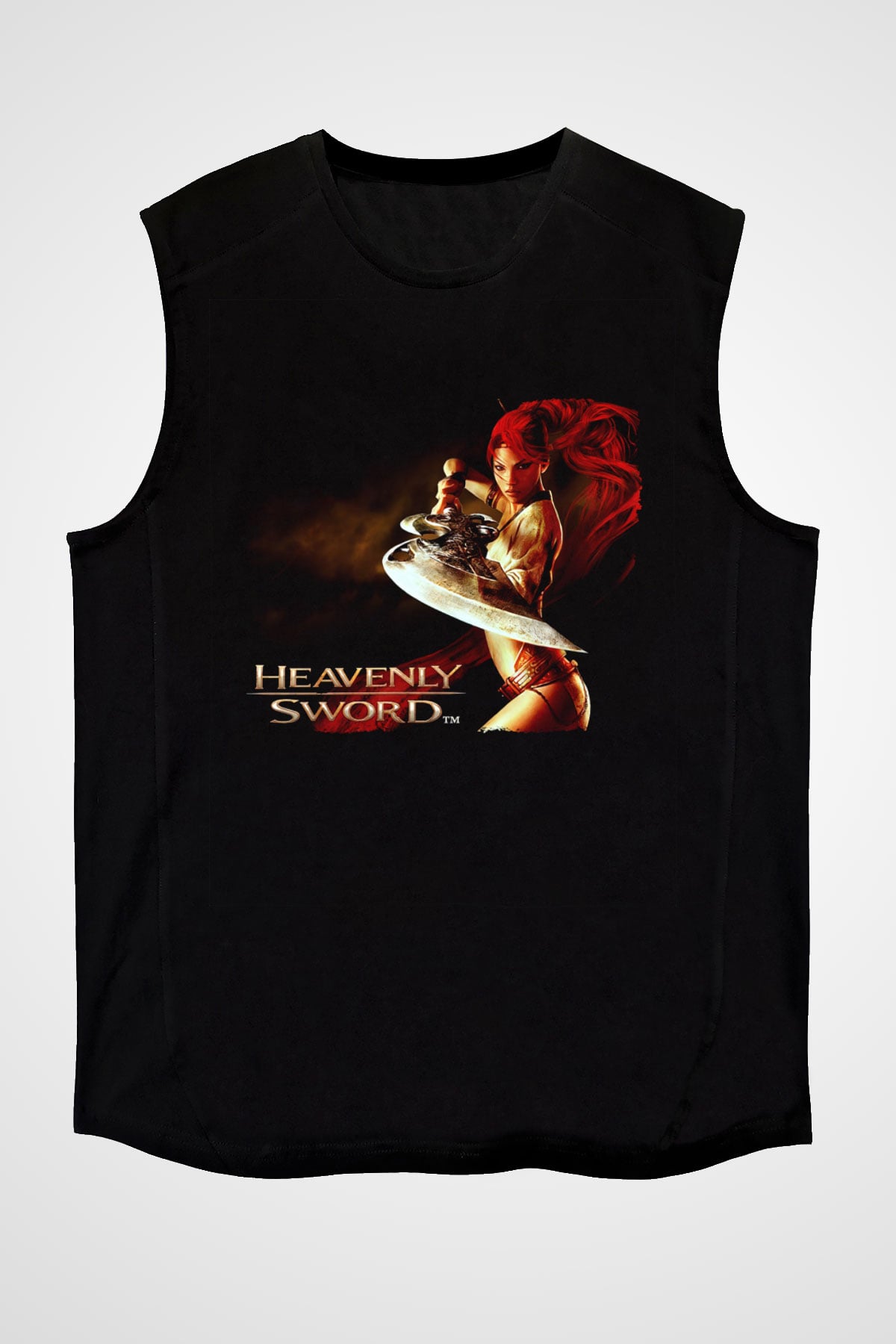 Heavenly Sword Siyah Unisex Kolsuz Tişört