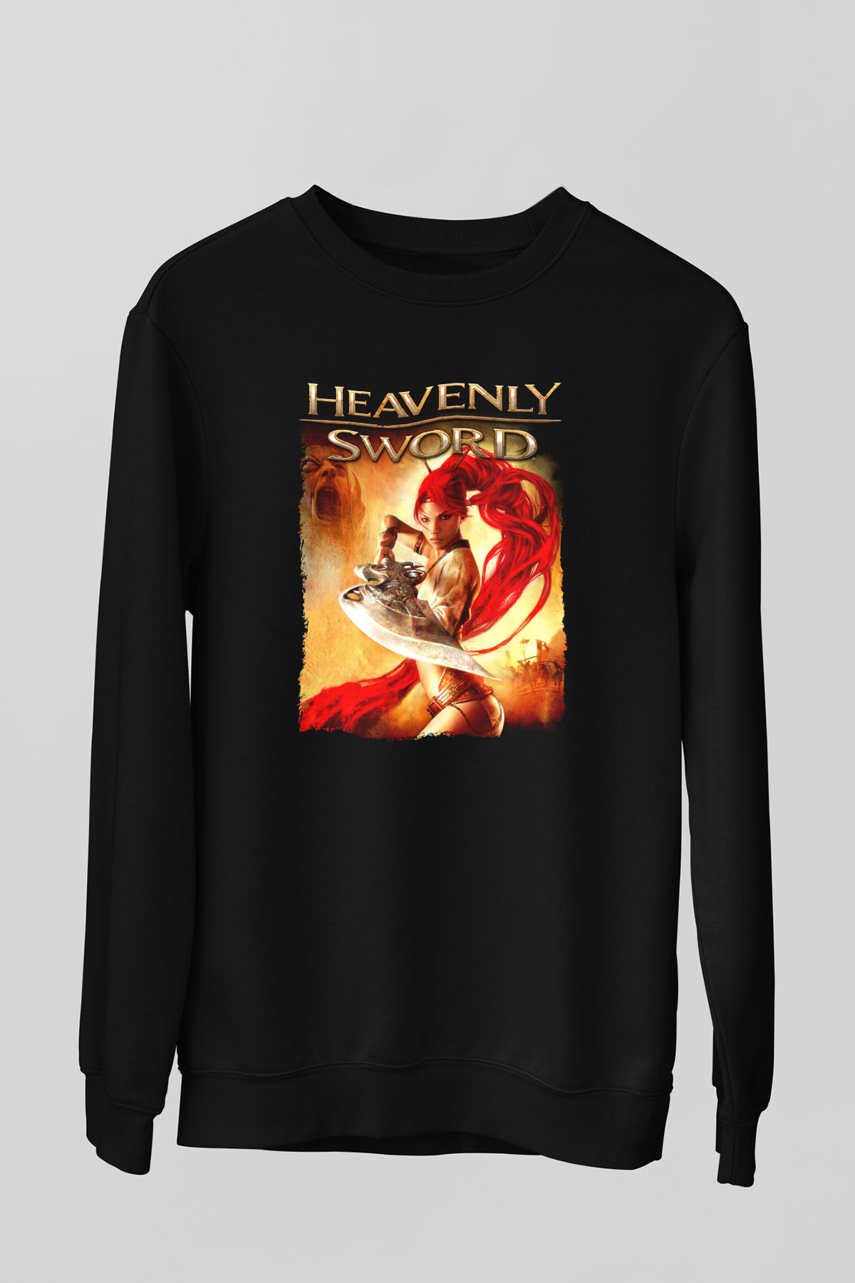Heavenly Sword Siyah Unisex Sweatshirt