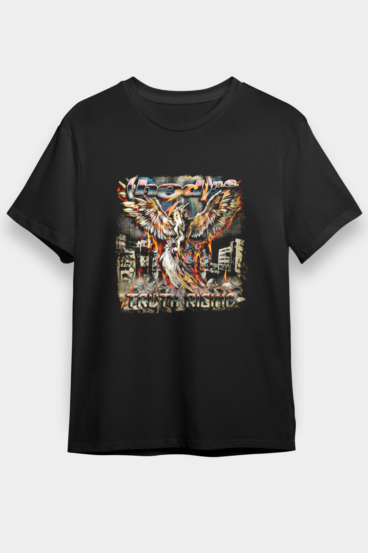 Hed PE Baskılı Unisex Siyah Tişört