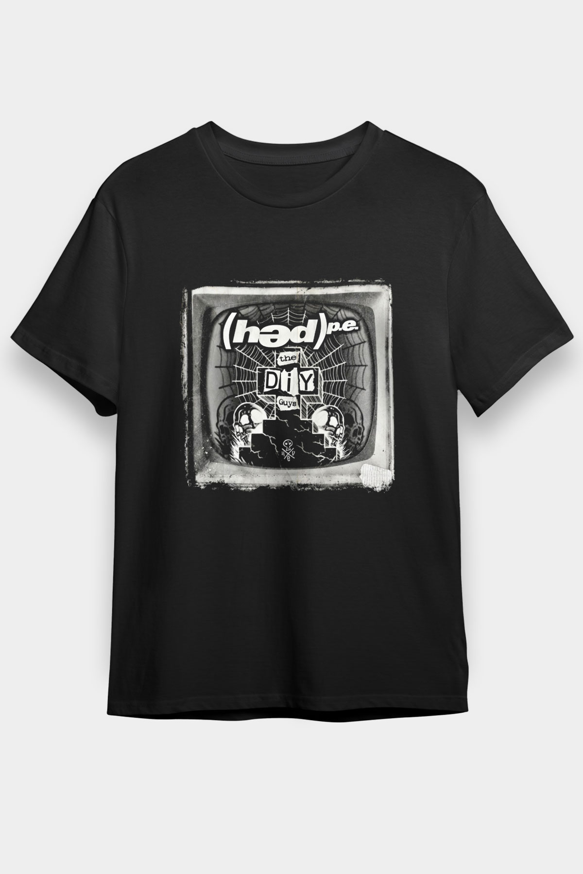 Hed PE Baskılı Unisex Siyah Tişört