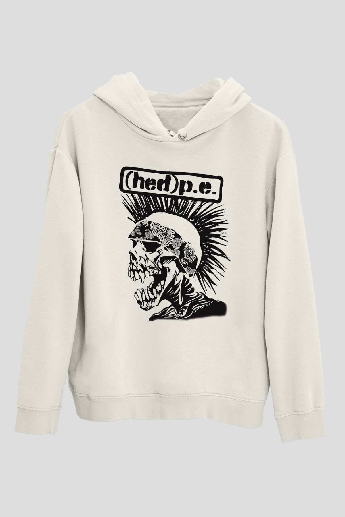 Hed PE Beyaz Unisex Kapşonlu Sweatshirt