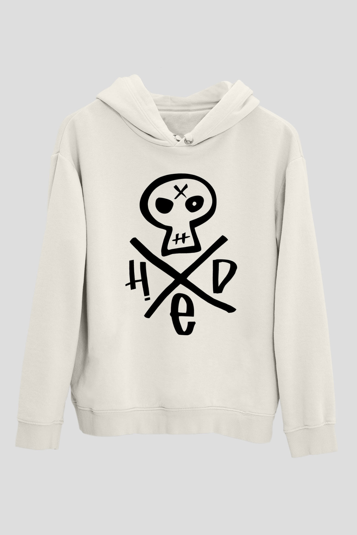 Hed PE Beyaz Unisex Kapşonlu Sweatshirt