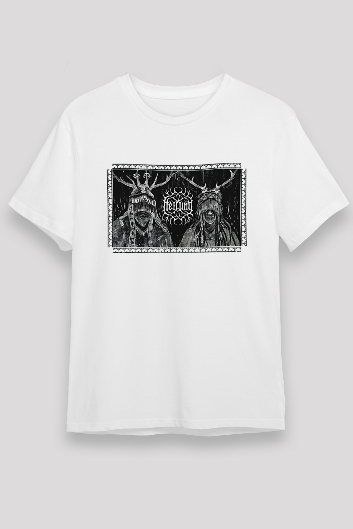 Heilung Baskılı Unisex Beyaz Tişört - Tshirt