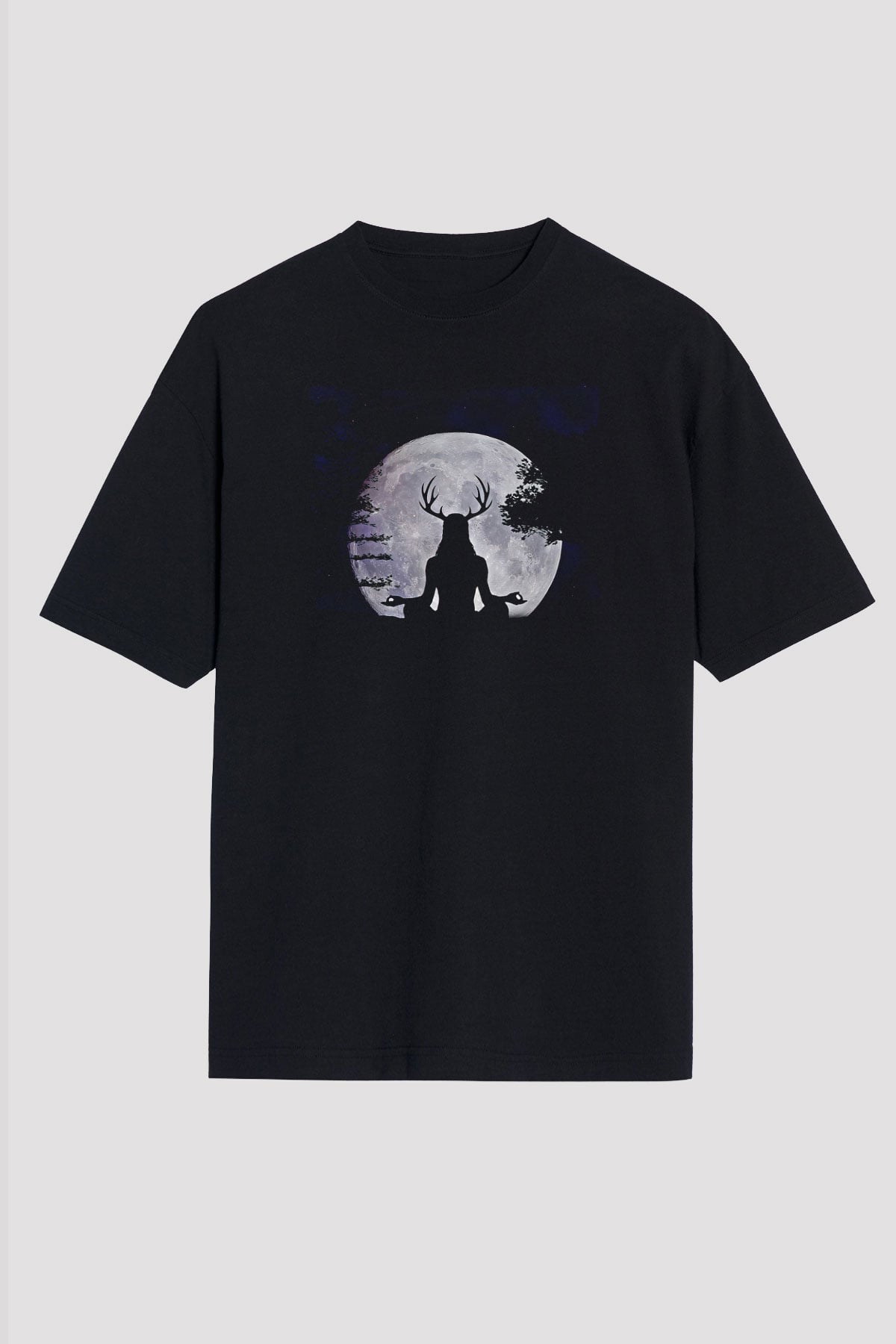Heilung Baskılı Unisex Siyah Oversize Tişört - Tshirt