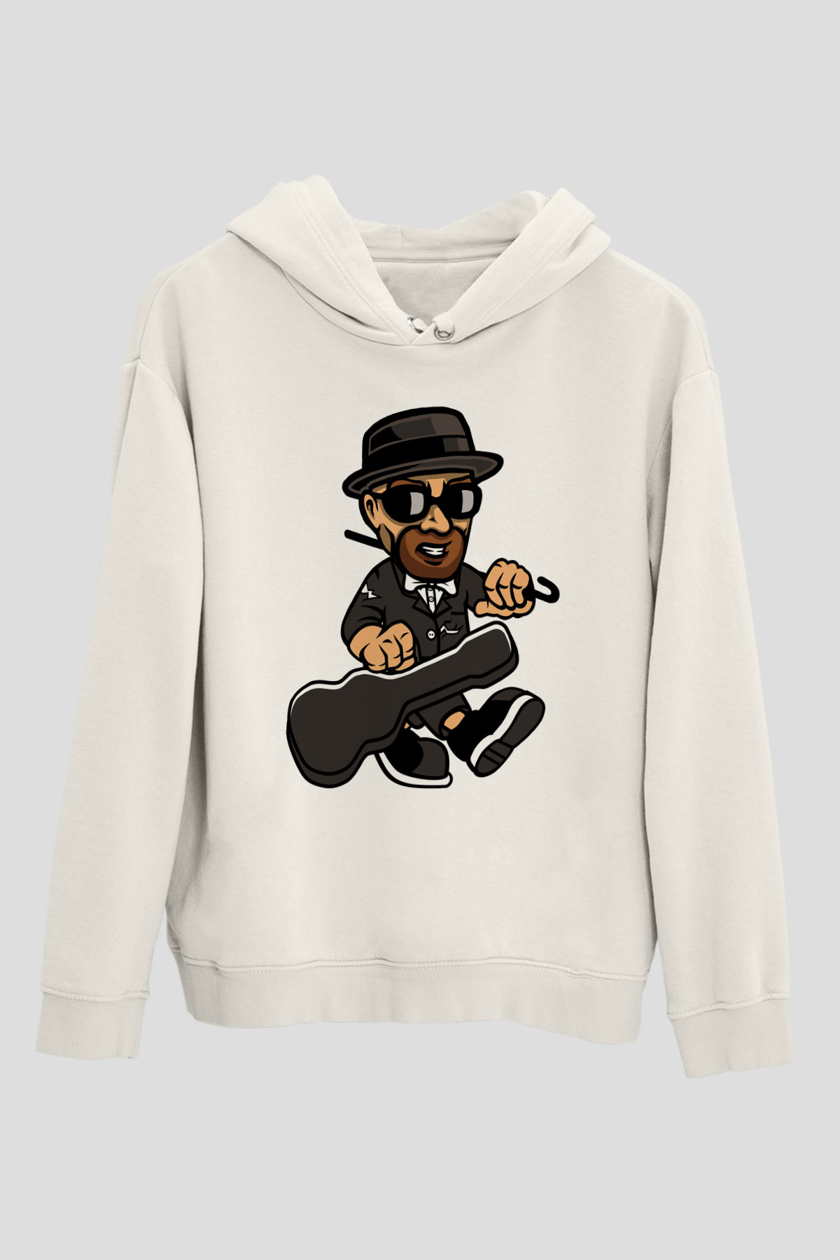 Heisenberg Gentleman Baskılı Unisex Beyaz Hoodie