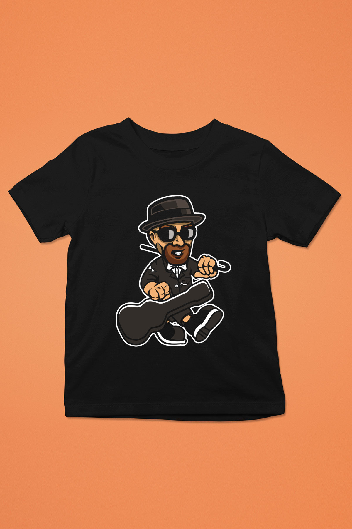 Heisenberg Gentleman Baskılı Unisex Siyah Çocuk Tişört