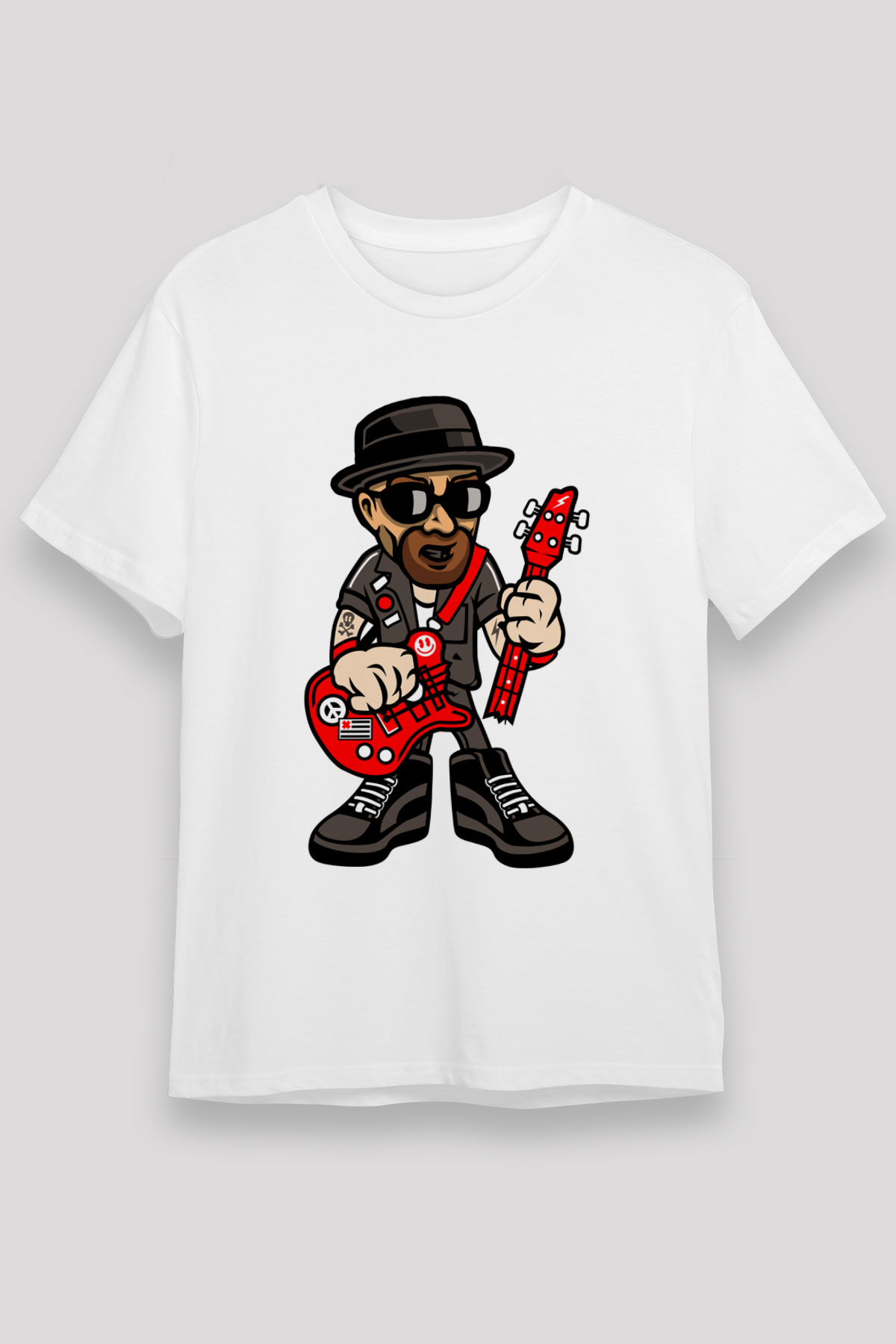 Heisenberg Rockstar Baskılı Unisex Beyaz Tişört