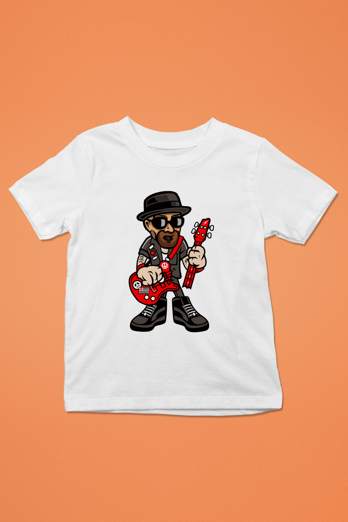Heisenberg Rockstar Baskılı Unisex Beyaz Çocuk Tişört