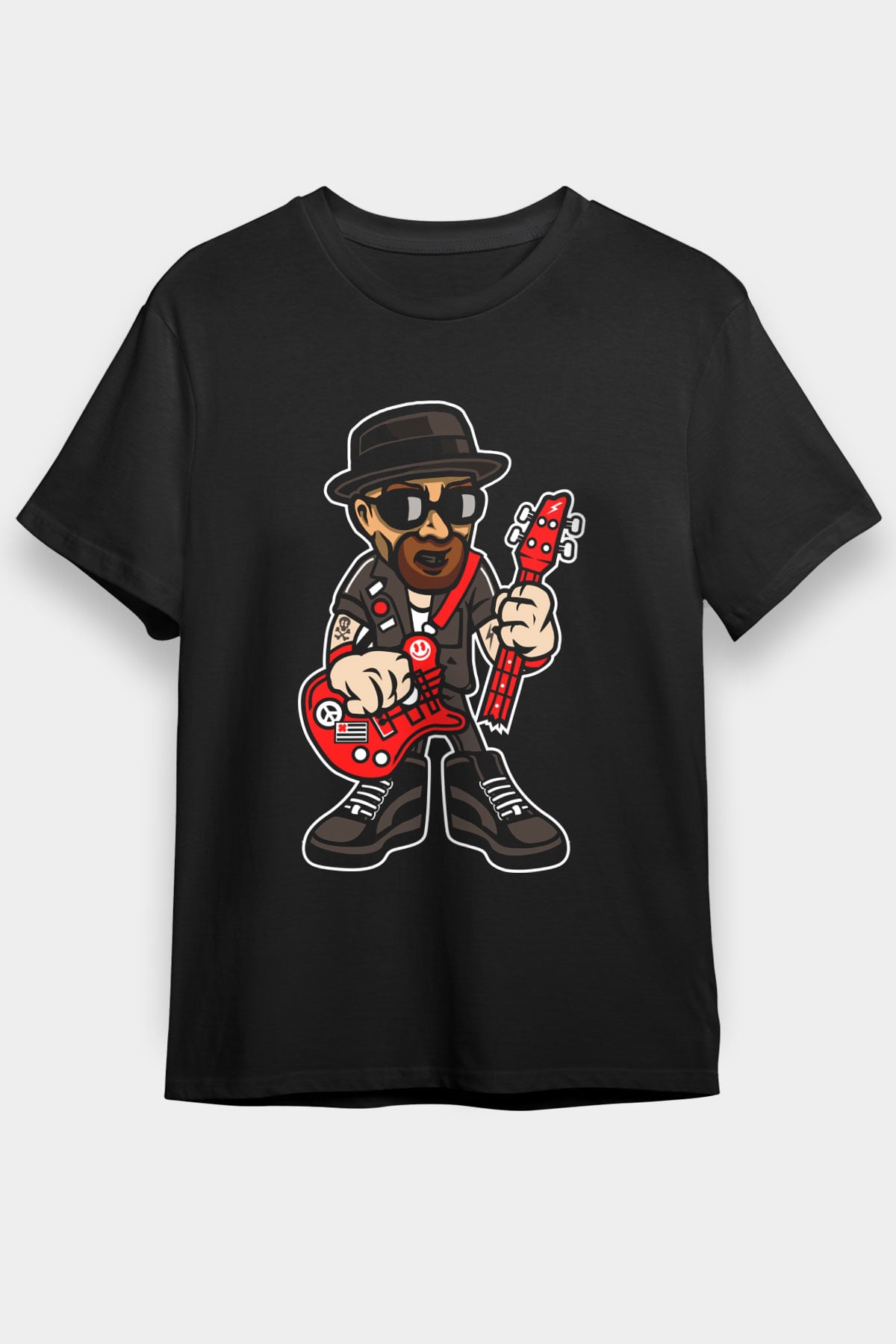 Heisenberg Rockstar Baskılı Unisex Siyah Tişört