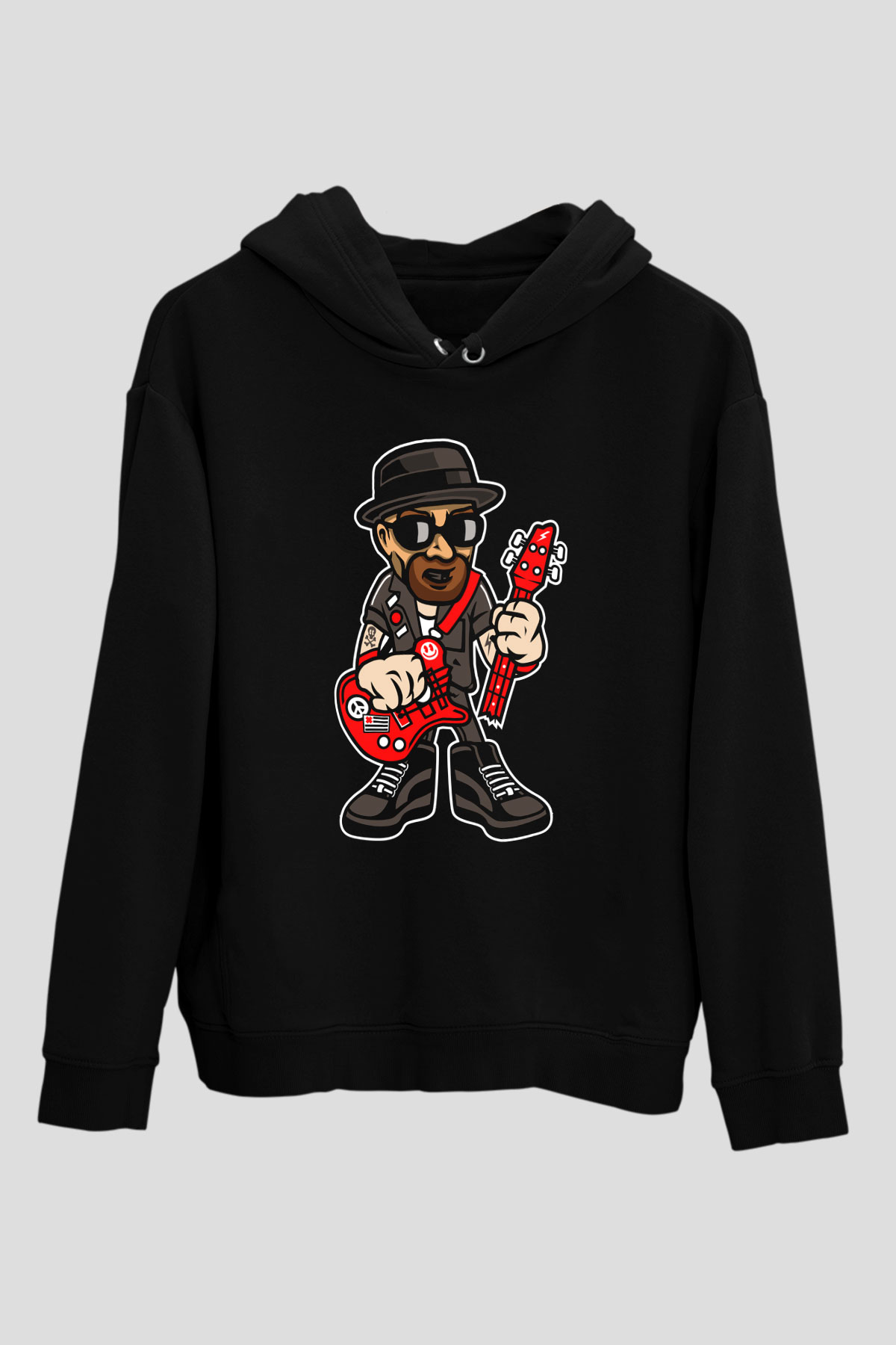 Heisenberg Rockstar Baskılı Unisex Siyah Hoodie