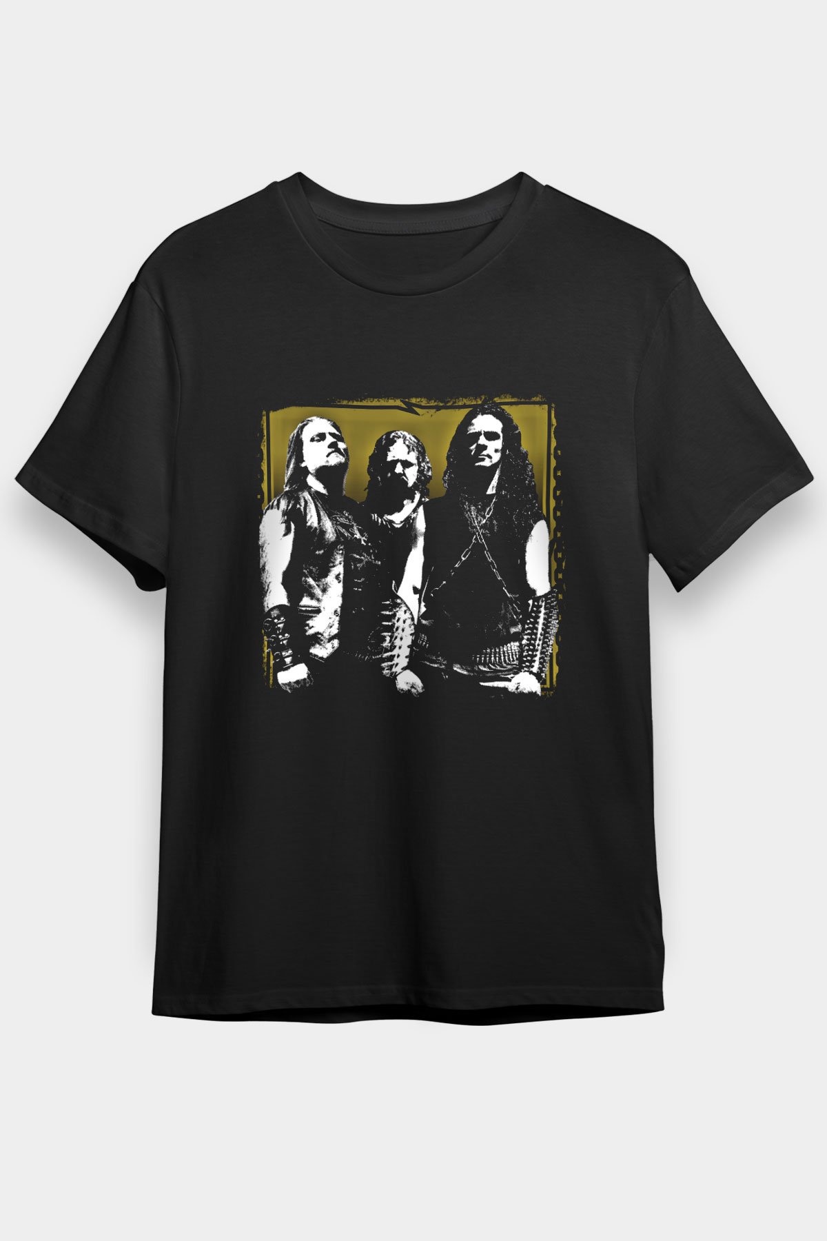 Hellhammer Baskılı Unisex Siyah Tişört