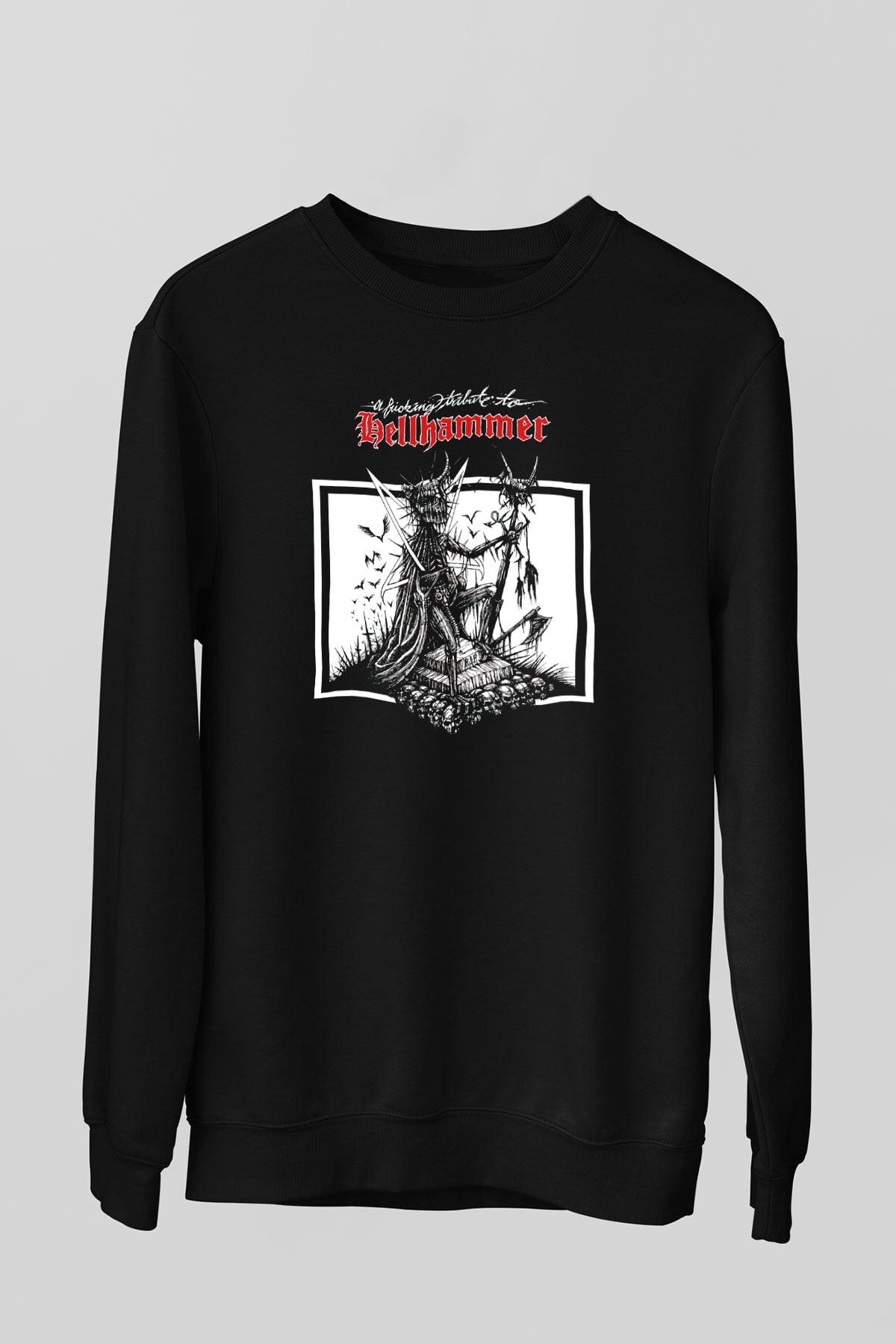 Hellhammer Siyah Unisex Sweatshirt