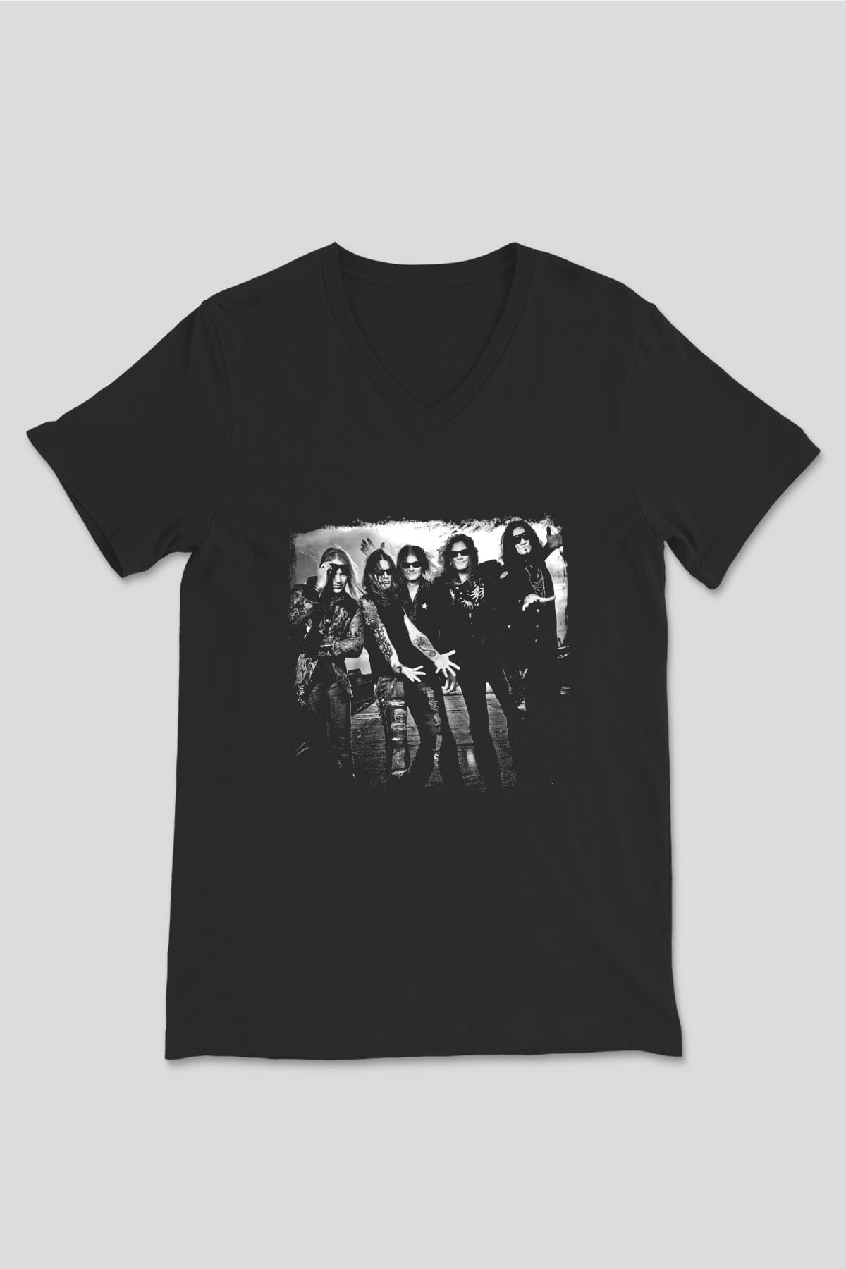 Helloween Baskılı Unisex Siyah V Yaka Tişört