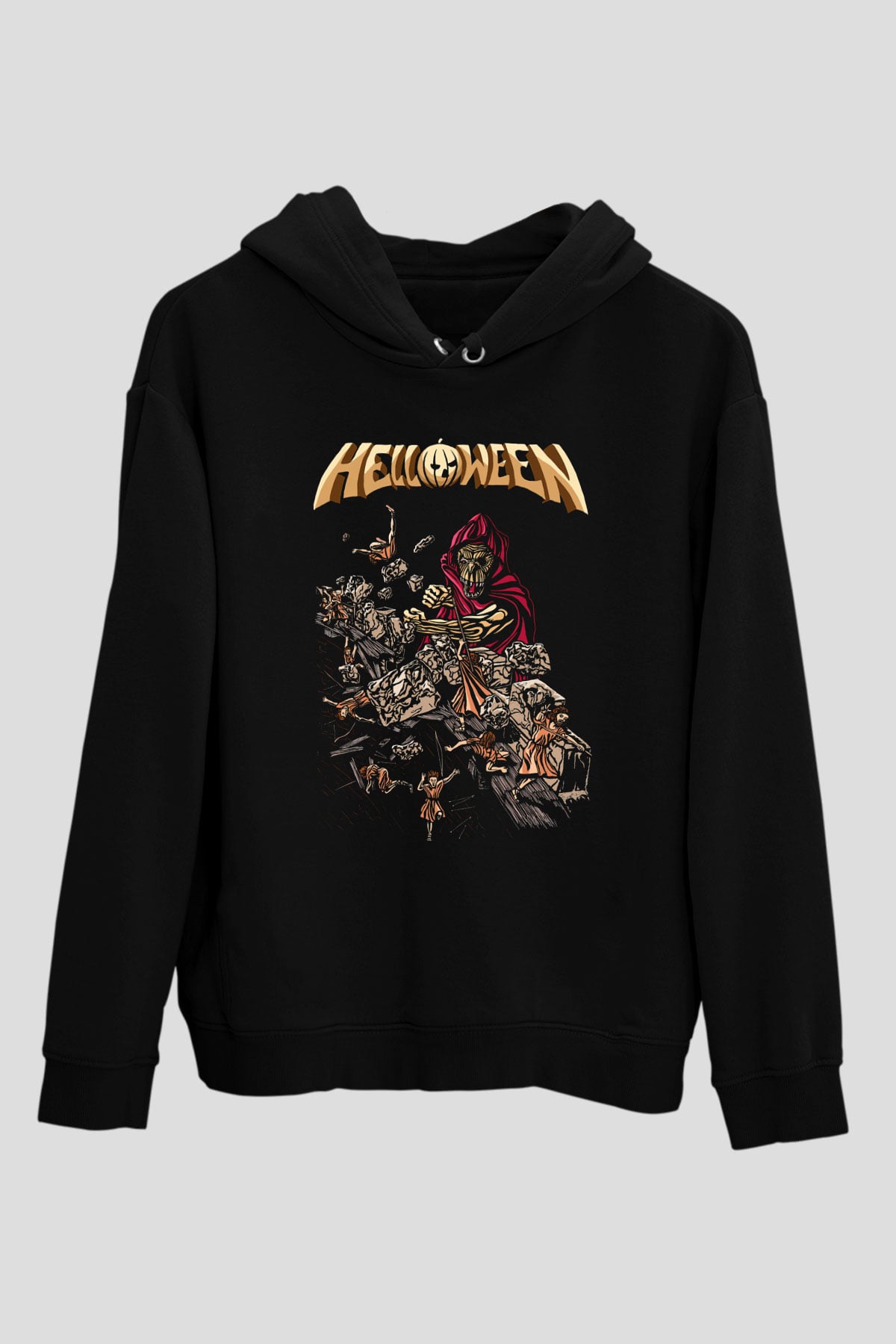Helloween Siyah Unisex Kapüşonlu Sweatshirt