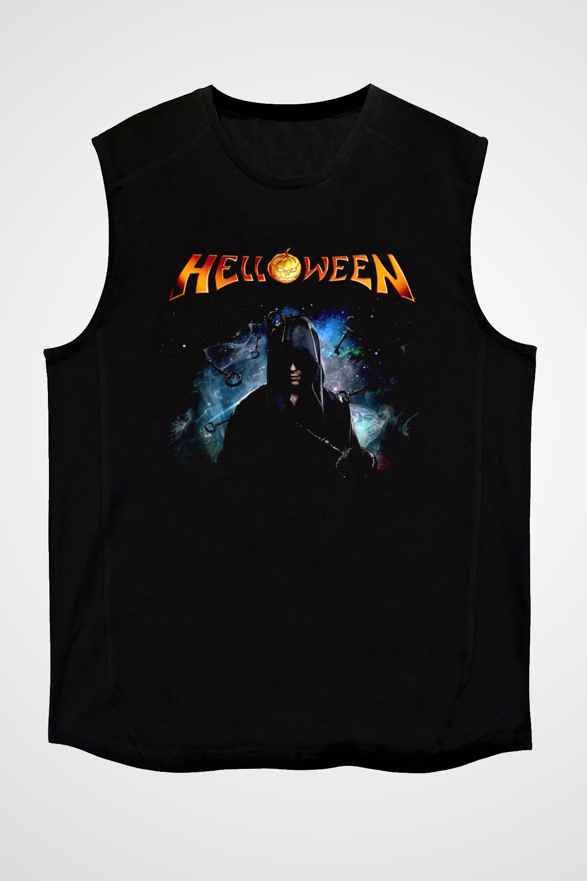 Helloween Siyah Unisex Kolsuz Tişört
