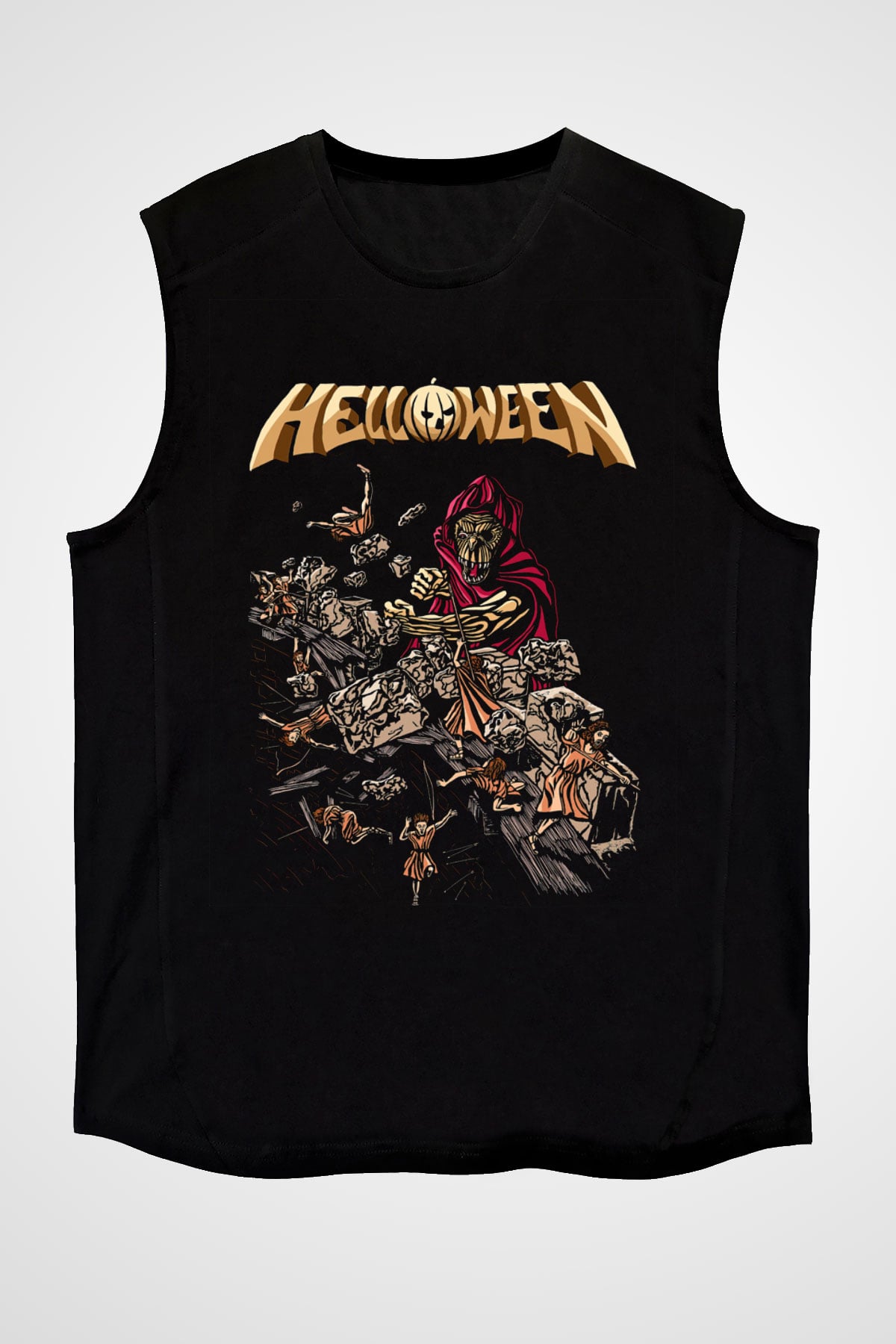Helloween Siyah Unisex Kolsuz Tişört