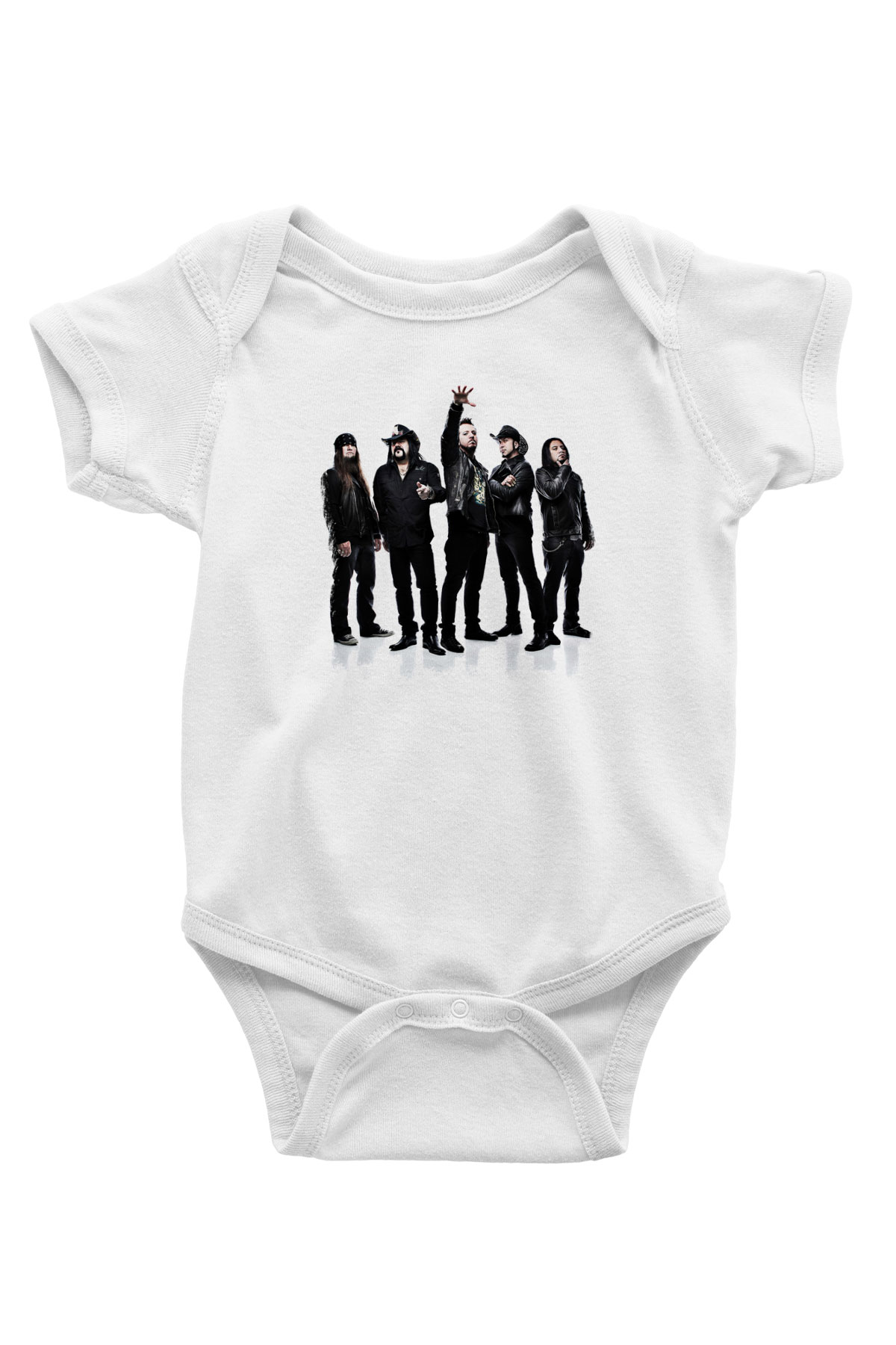Hellyeah Baskılı Unisex Beyaz Bebek Body - Zıbın
