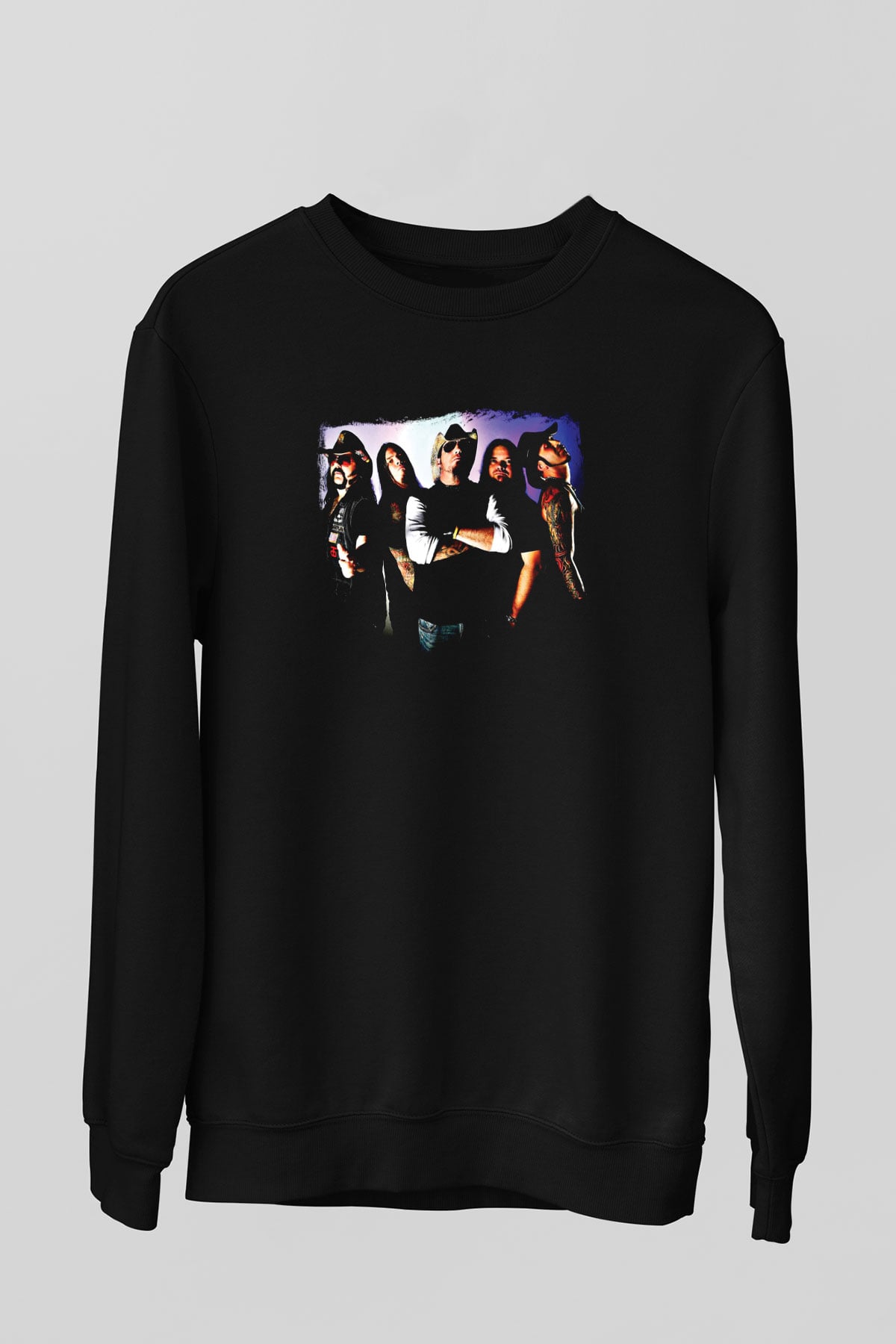 Hellyeah Baskılı Unisex Siyah Sweatshirt