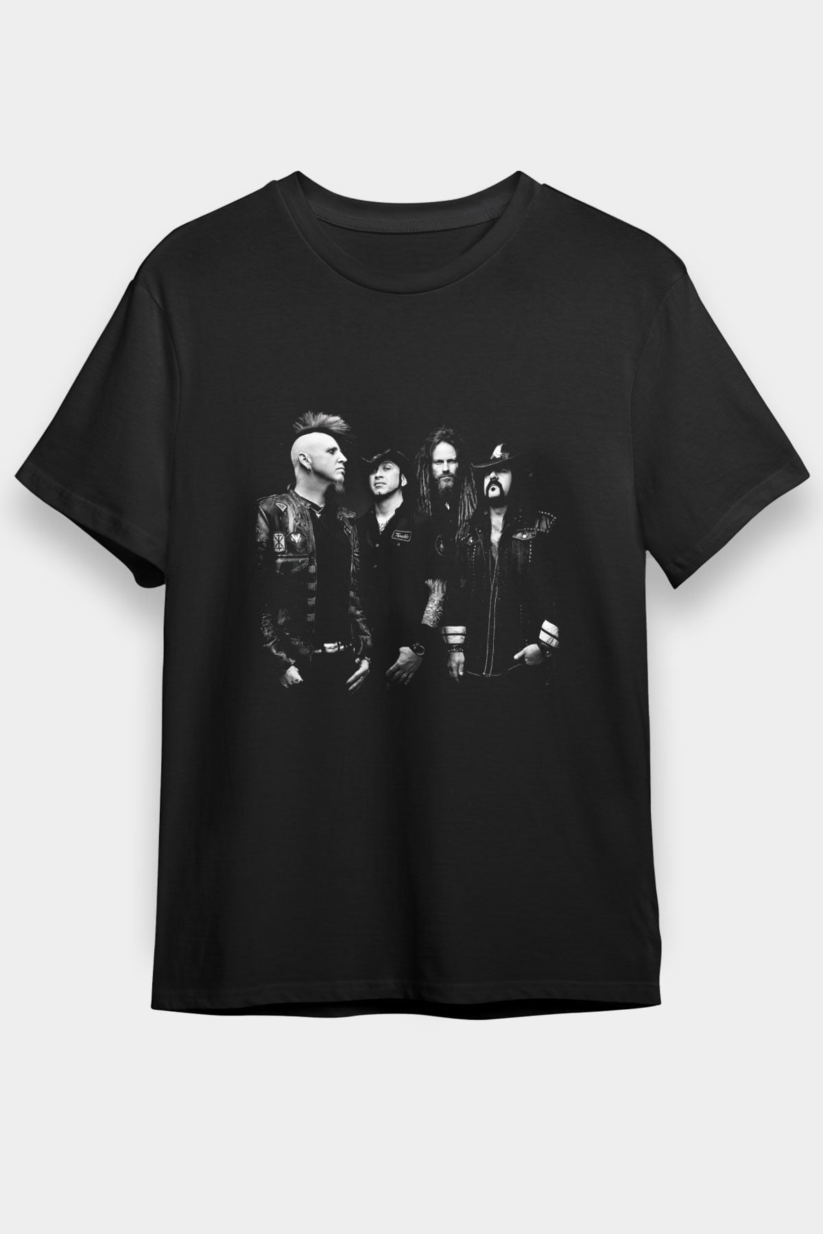 Hellyeah Baskılı Unisex Siyah Tişört