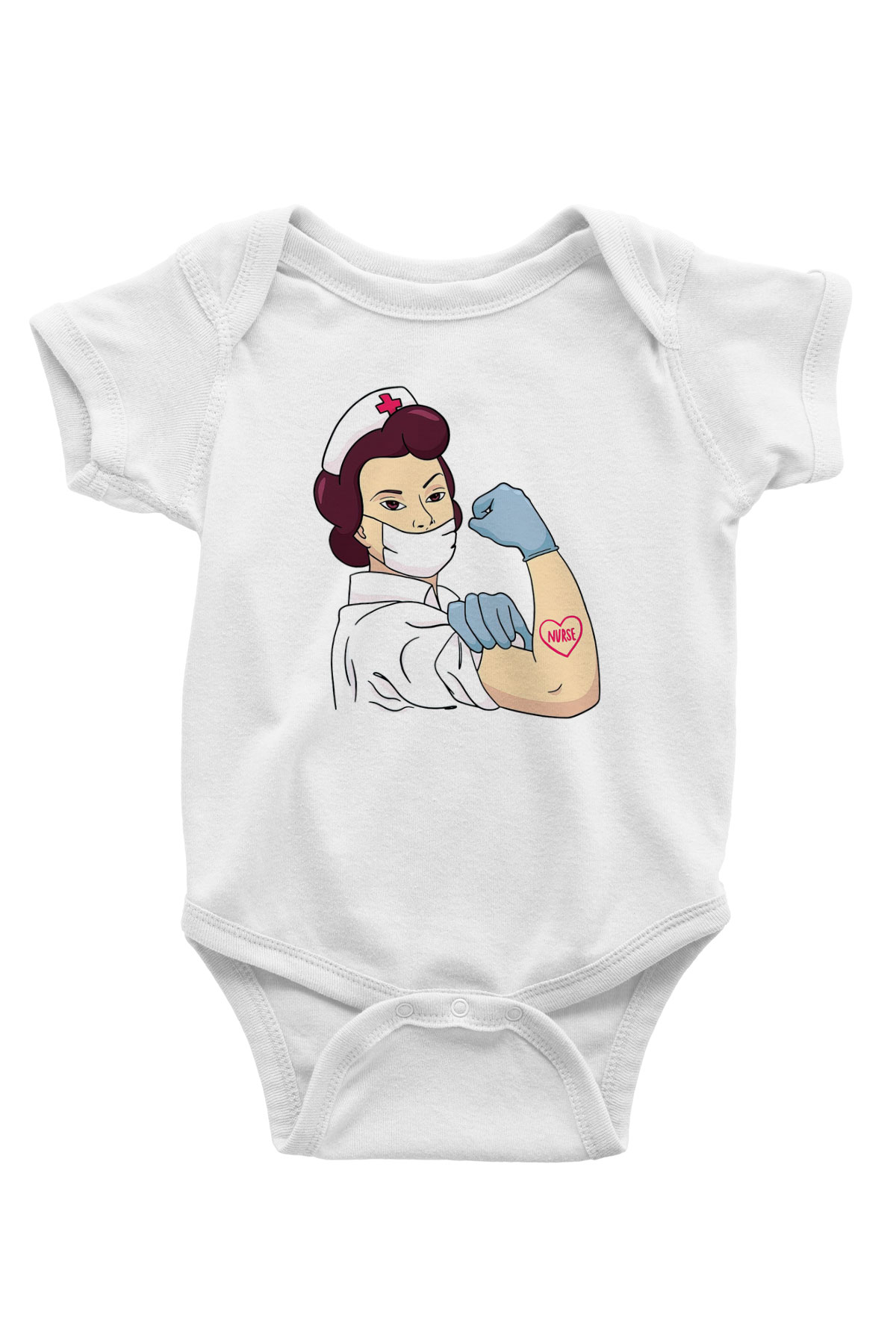 Hemşire Beyaz Bebek Body - Zıbın