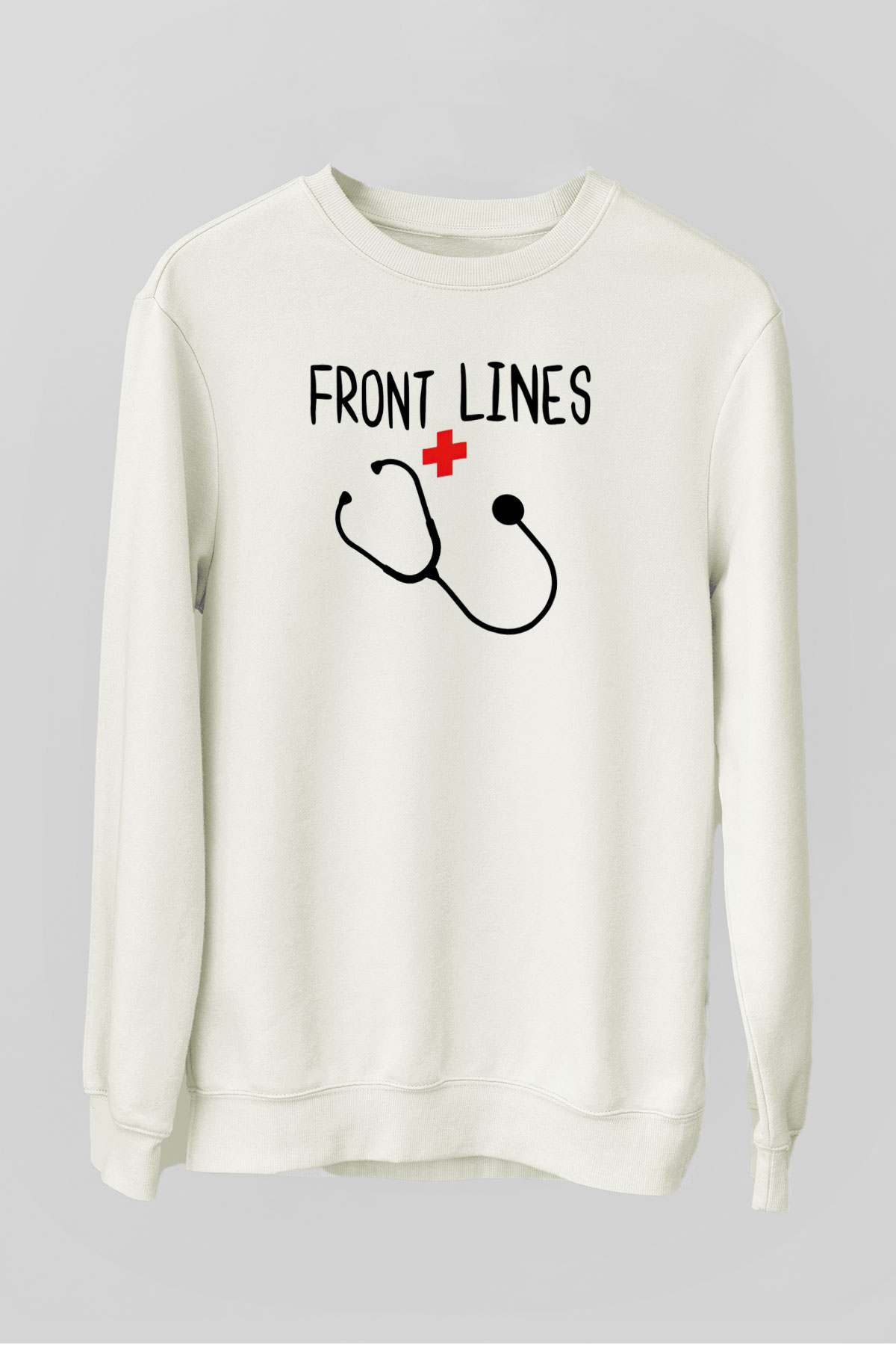 Hemşire Beyaz Unisex Sweatshirt
