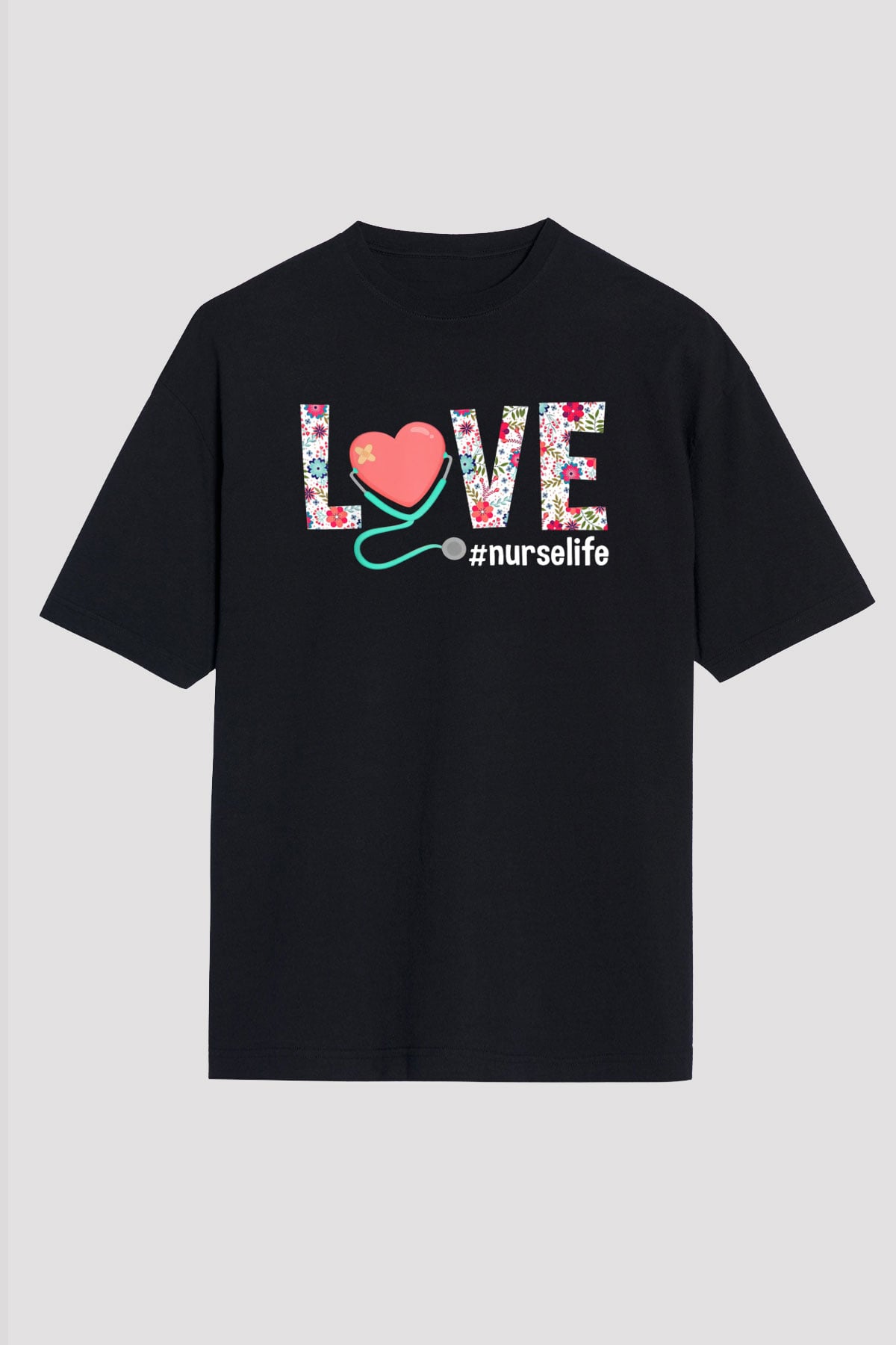 Hemşire Siyah Unisex Tişört T-Shirt - TişörtFabrikası