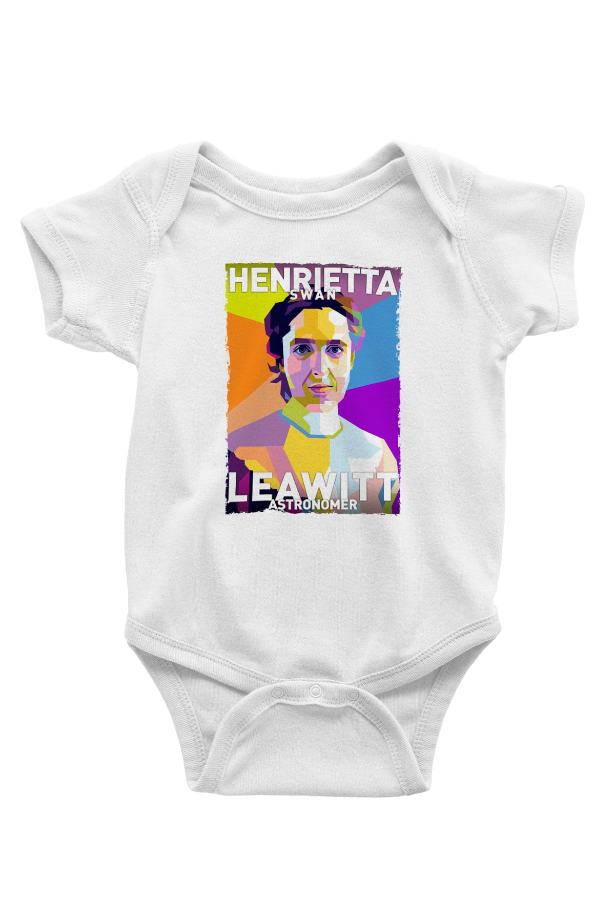 Henrietta Swan Leavitt Baskılı Beyaz Bebek Body - Zıbın