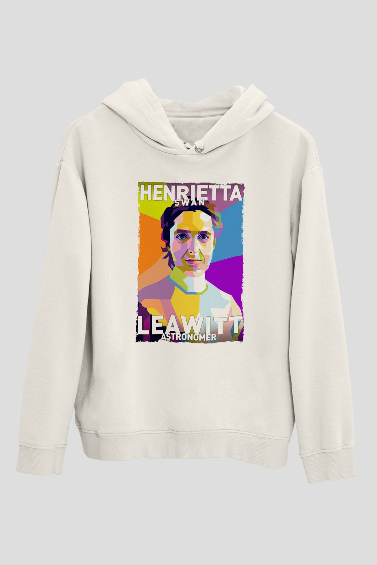 Henrietta Swan Leavitt Baskılı Unisex Ekru Hoodie