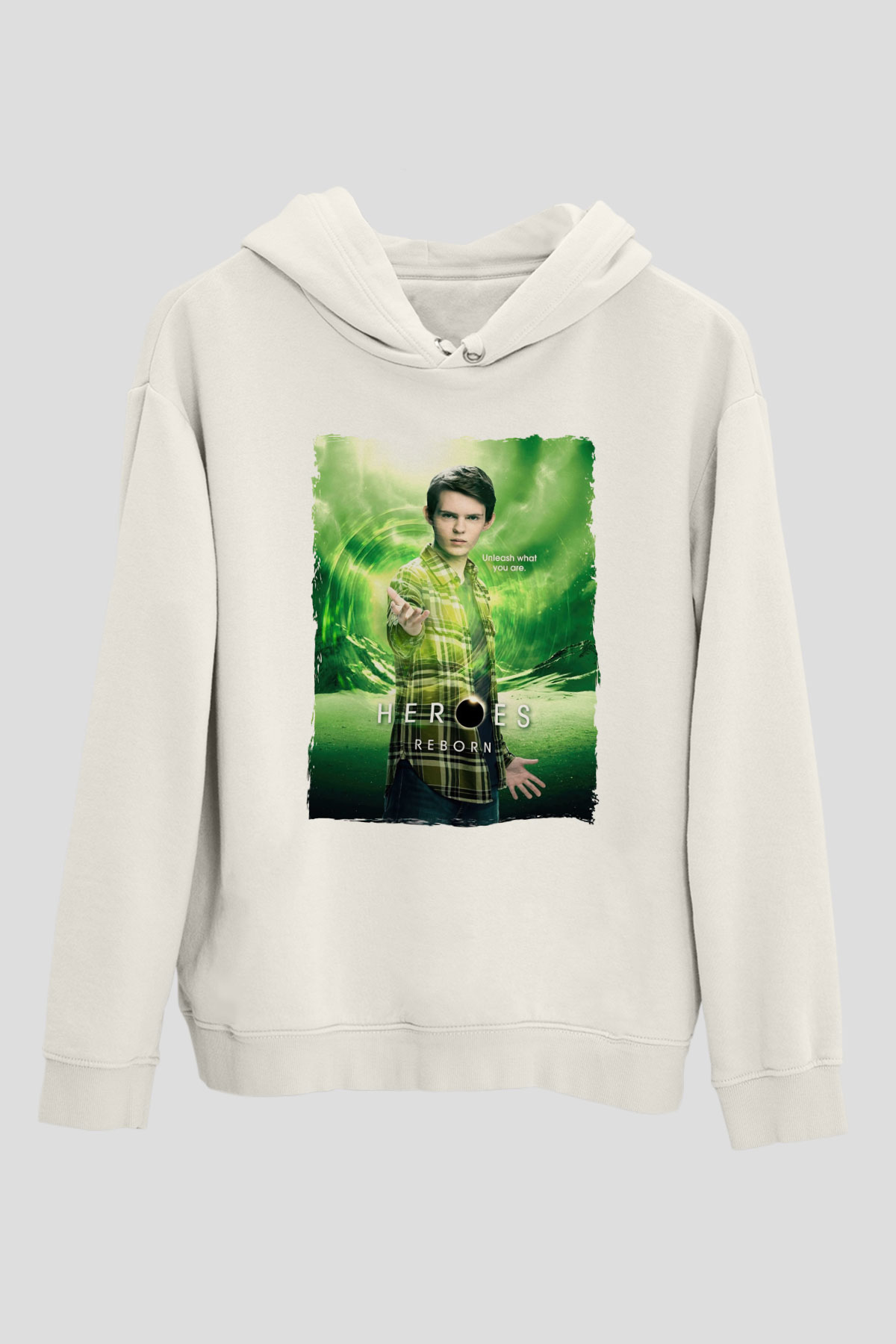 Heroes Beyaz Unisex Hoodie
