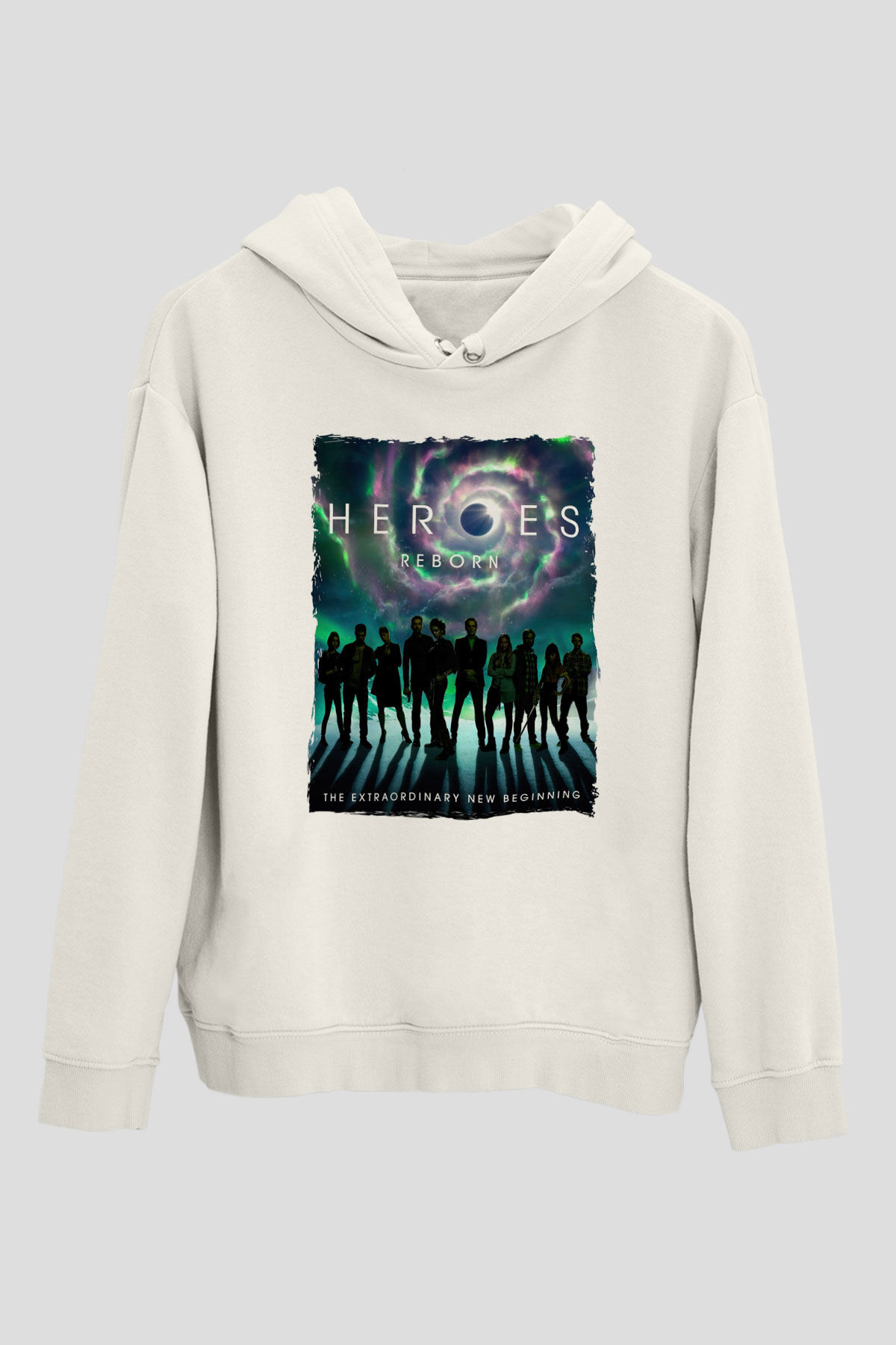 Heroes Beyaz Unisex Hoodie