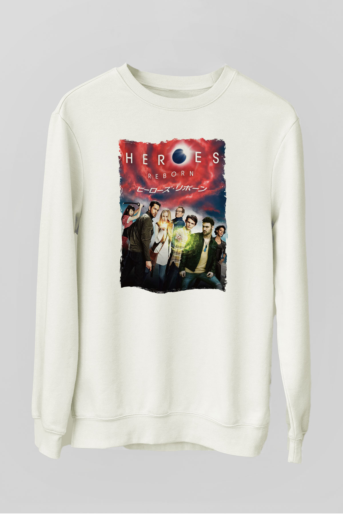 Heroes Beyaz Unisex Sweatshirt