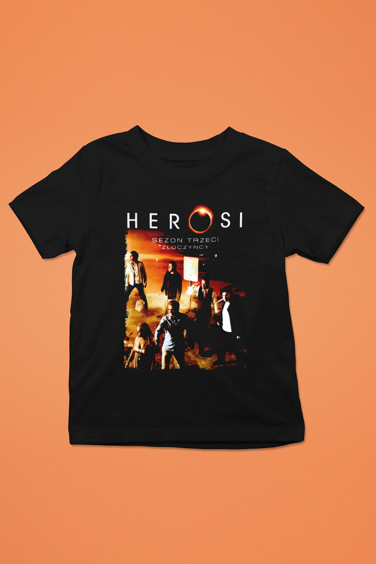 Heroes Siyah Unisex Çocuk Tişört