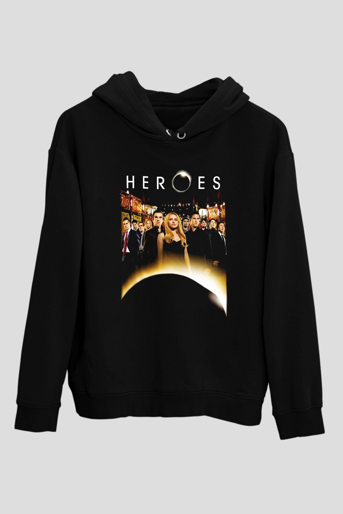 Heroes Siyah Unisex Hoodie