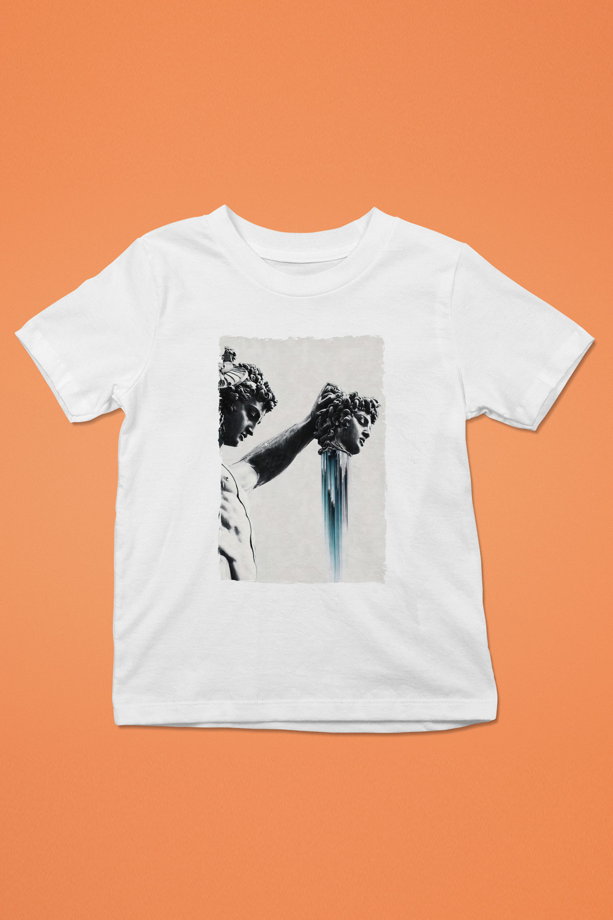 Heykel Baskılı Unisex Siyah  Çocuk Tişört