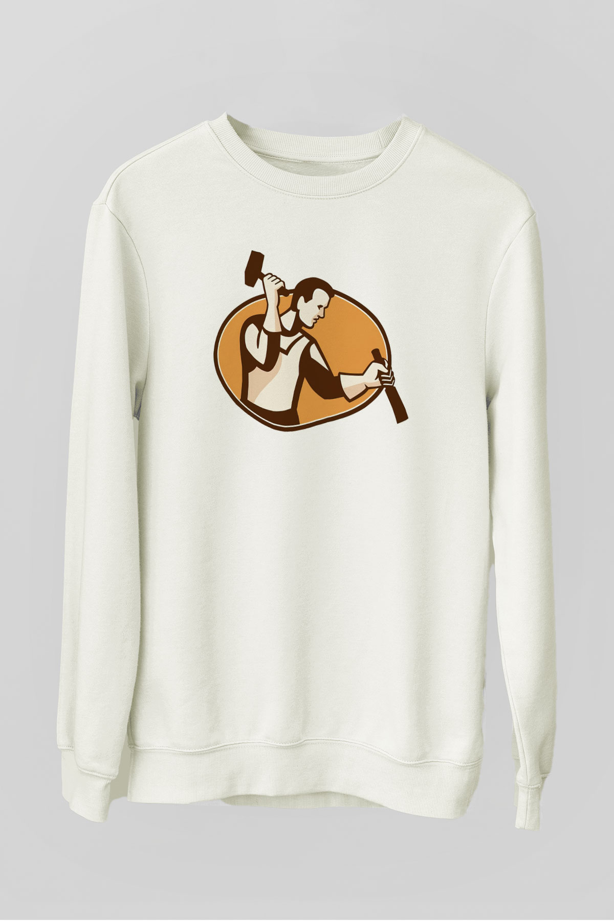 Heykeltıraş Beyaz Unisex Sweatshirt